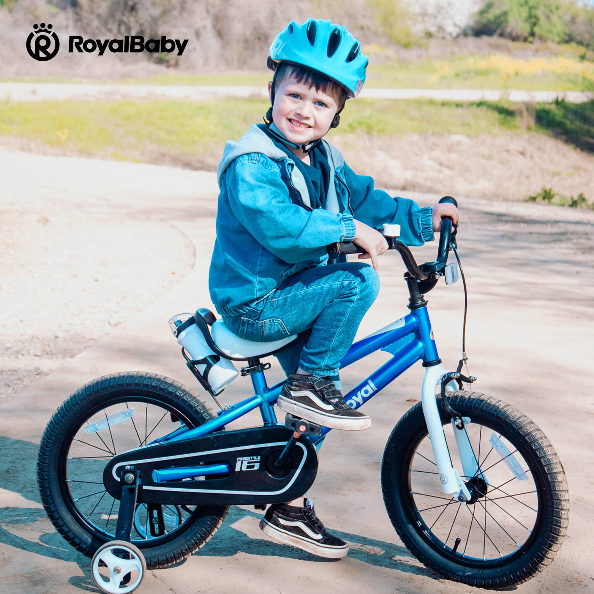 Royalbaby Freestyle 12" Kids Bicycle for Boys Girls, Ages 3-4 Years, Blue - Image 5