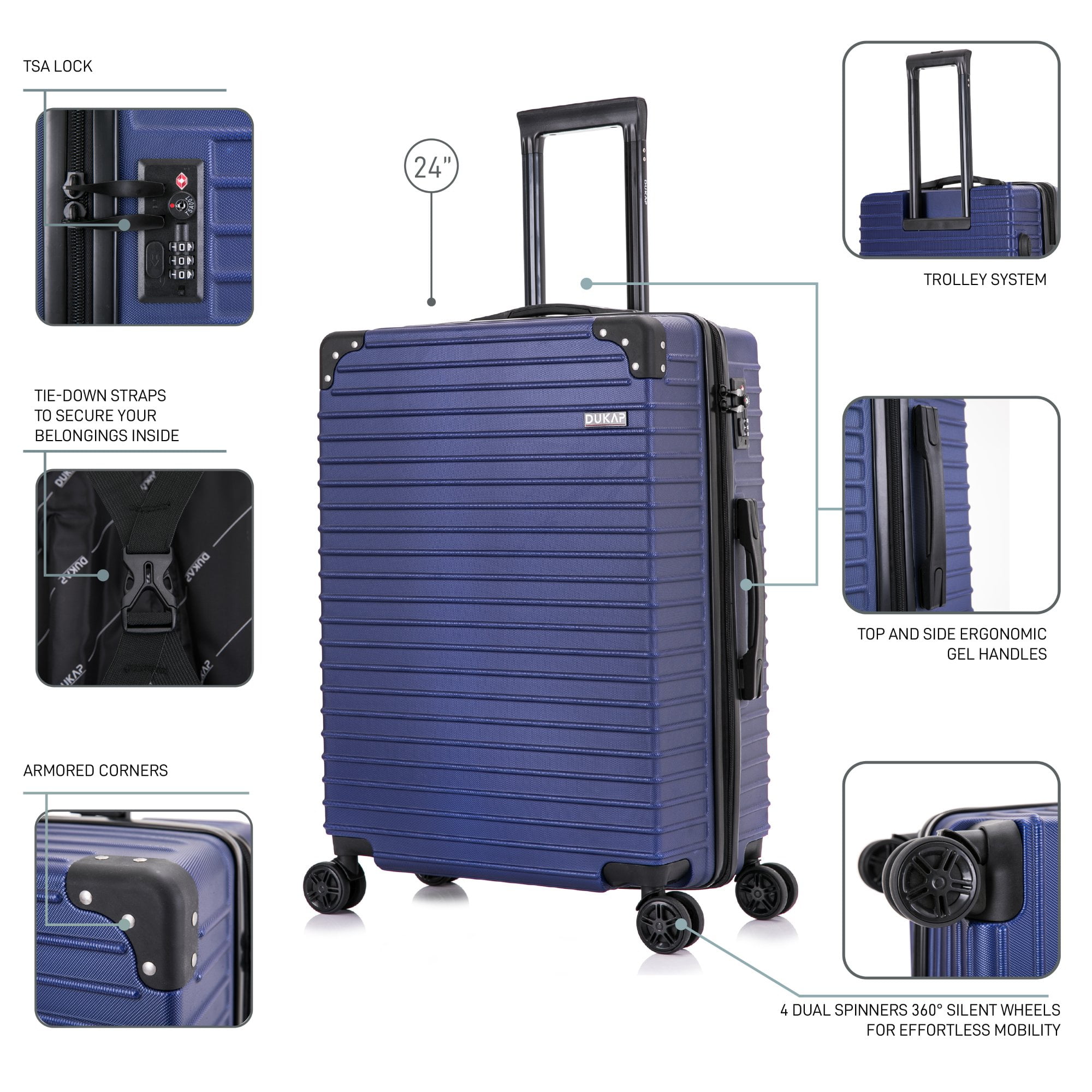 DUKAP Tour Lightweight Medium 24'' - Blue - Image 2