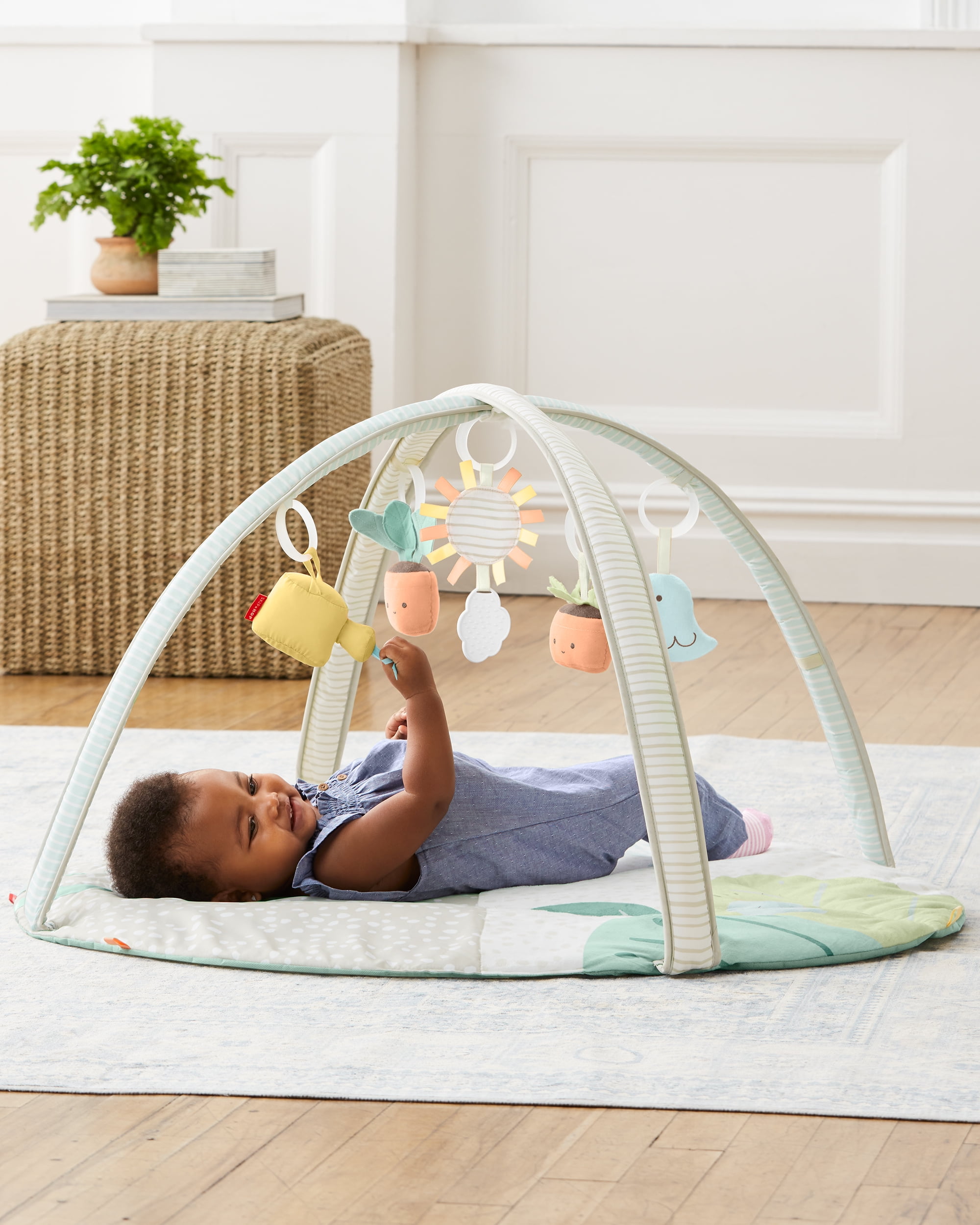 Skip Hop Baby Tummy Time Mat 3-in-1 Activity Play Gym for Ages 0-2y, Garden Oasis Green Multi - Image 8