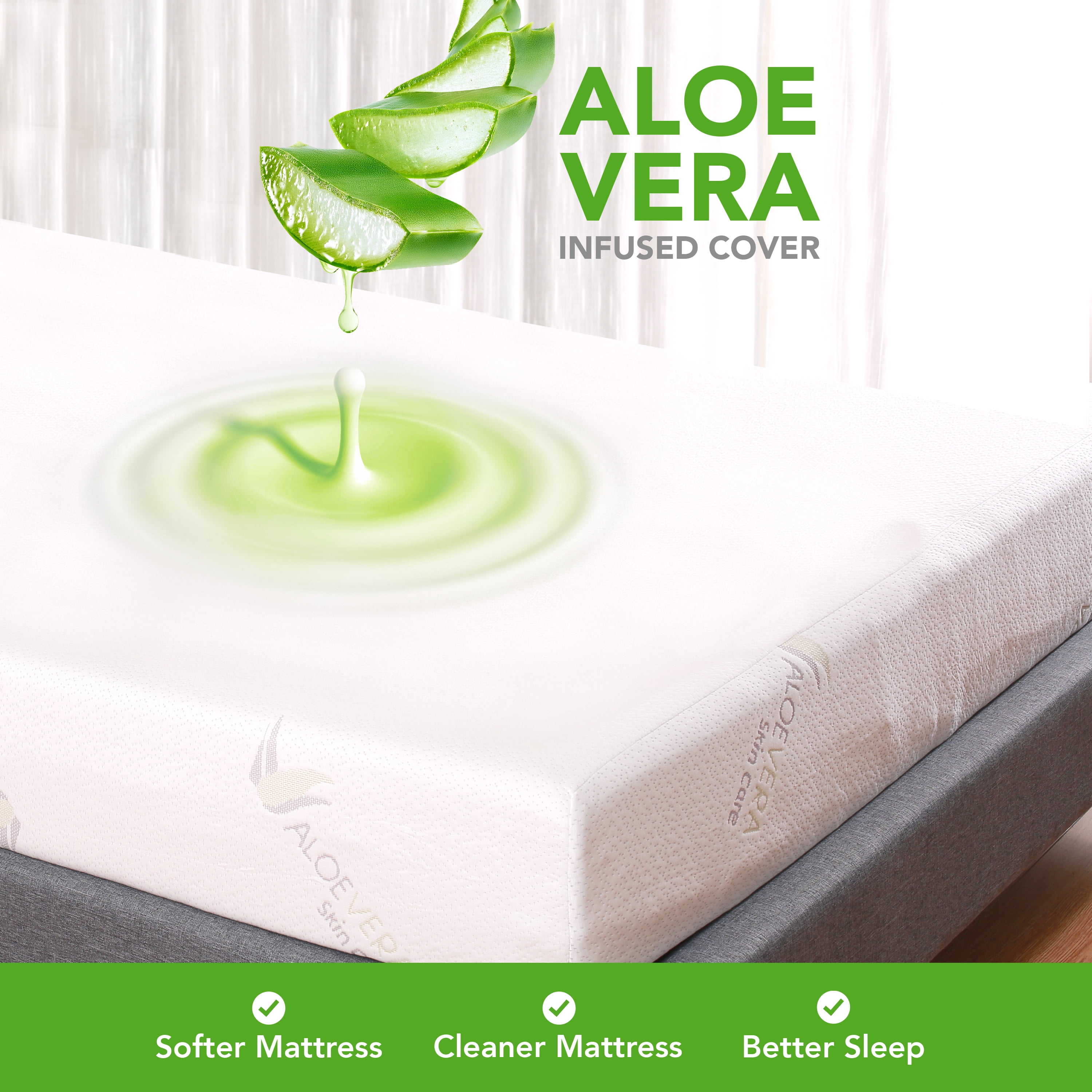 AC Pacific Aloe Vera Queen 8" Memory Foam Mattress - Image 9