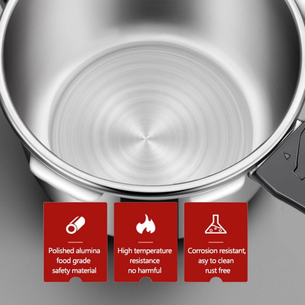 Tyethy Aluminum Pressure Cooker Nonstick 9L Pressure Canner with One-Hand Operating Safty Lid, Explosion-Proof Fast Cooking Pressure Cooker Cookware - Image 4