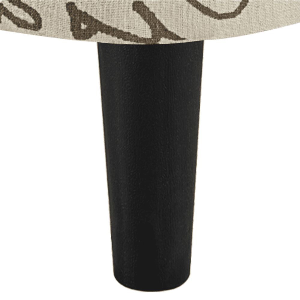 Alden Design Contemporary Upholstered Club Accent Chair with Ottoman for Bedroom Livingroom, Letter Print - Image 8