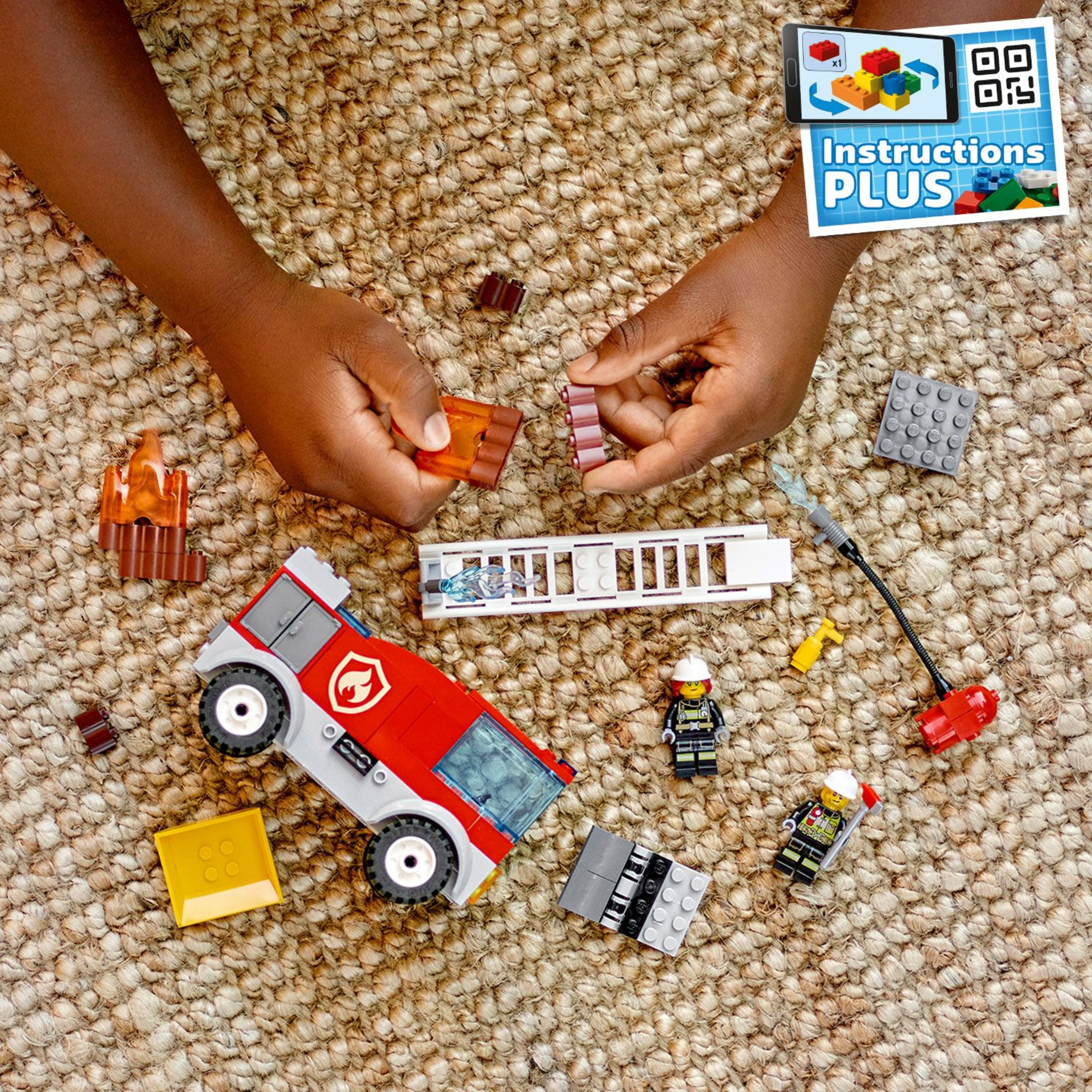 LEGO City Fire Ladder Truck 60280Fun Firefighter Building Toy Set for Kids (88 Pieces) - Image 3