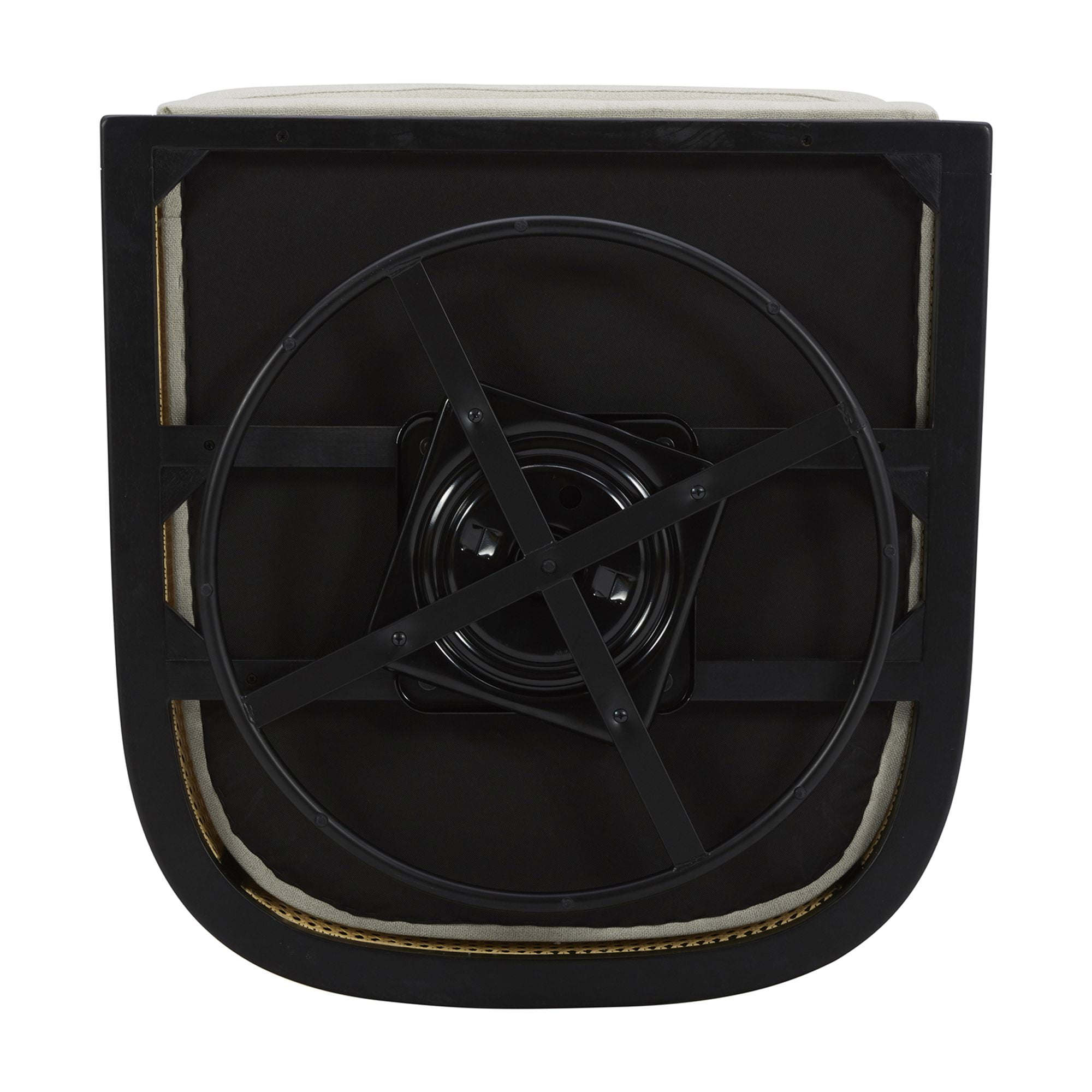 Better Homes & Gardens Springwood Cane Swivel Accent Chair, Charcoal - Image 2