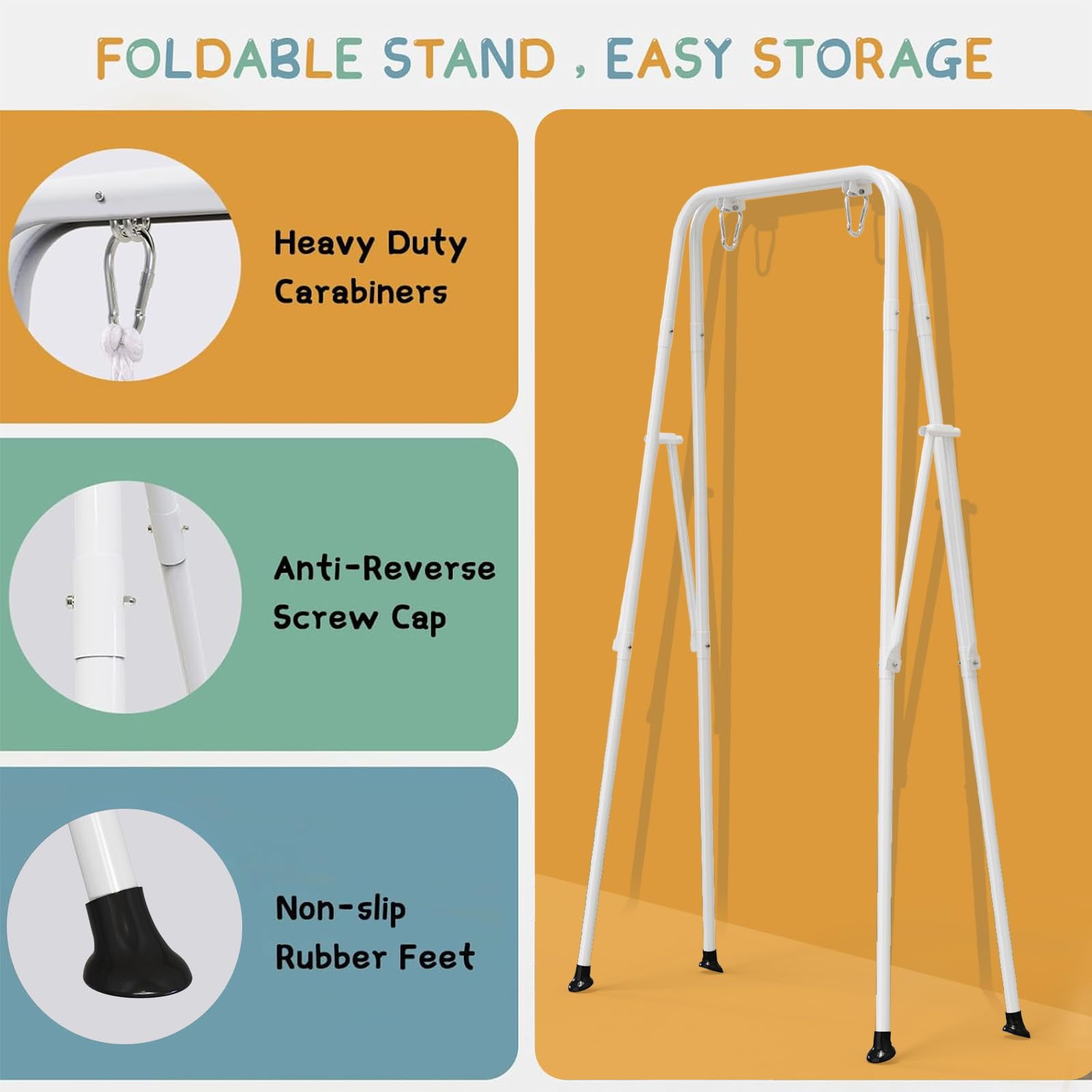 G TALECO GEAR 2 in 1 Baby Swing Outdoor, Baby Jumpers and Bouncers, Indoor Toddler Swing for Baby up to 3 Year, White - Image 3