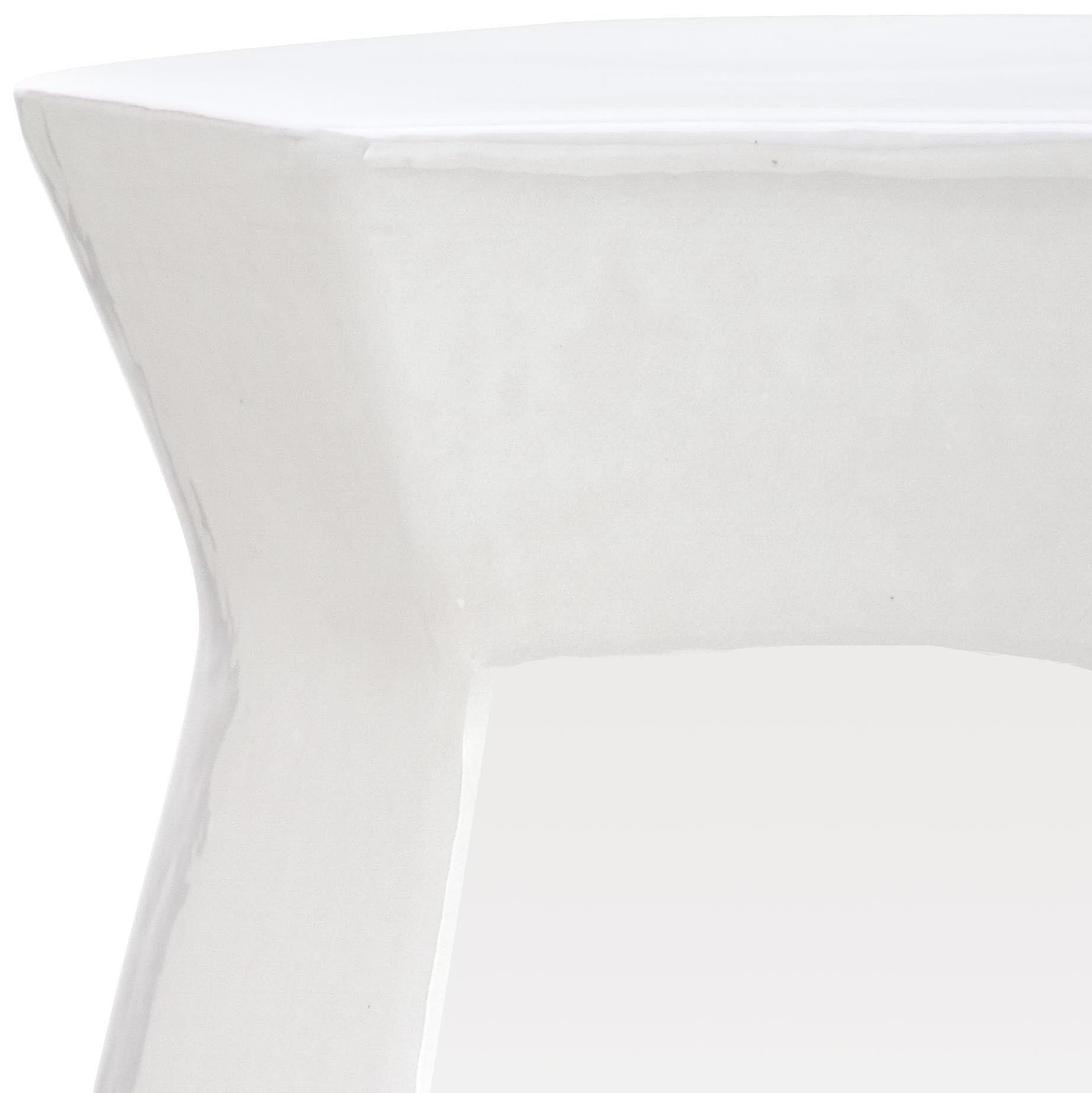 Safavieh Modern Backless Indoor/Outdoor Garden Patio Stool, White - Image 2