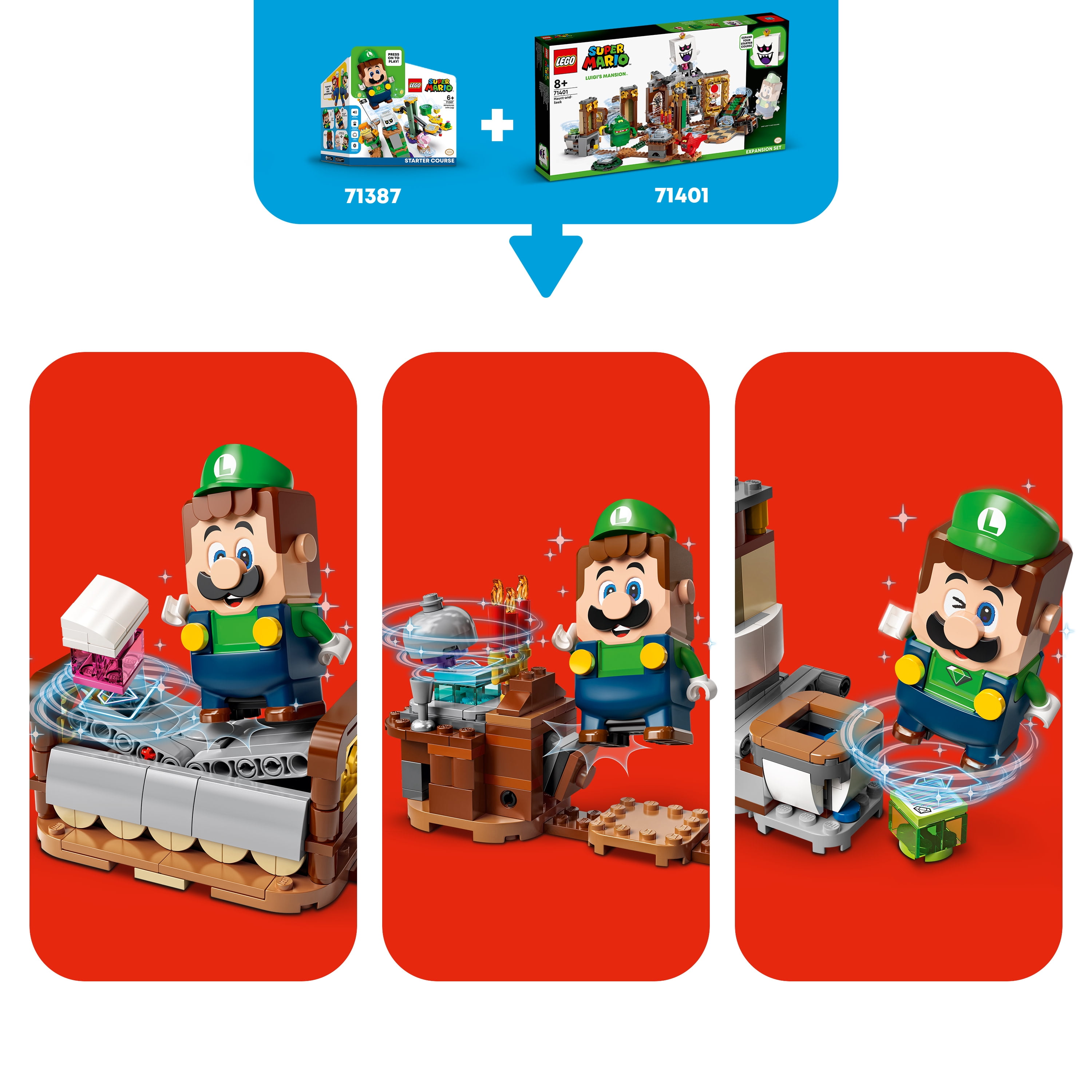 LEGO Super Mario Luigi’s Mansion Haunt-and-Seek Expansion Set 71401 Toy Building Kit for Kids Aged 8 and up (877 Pieces) - Image 4