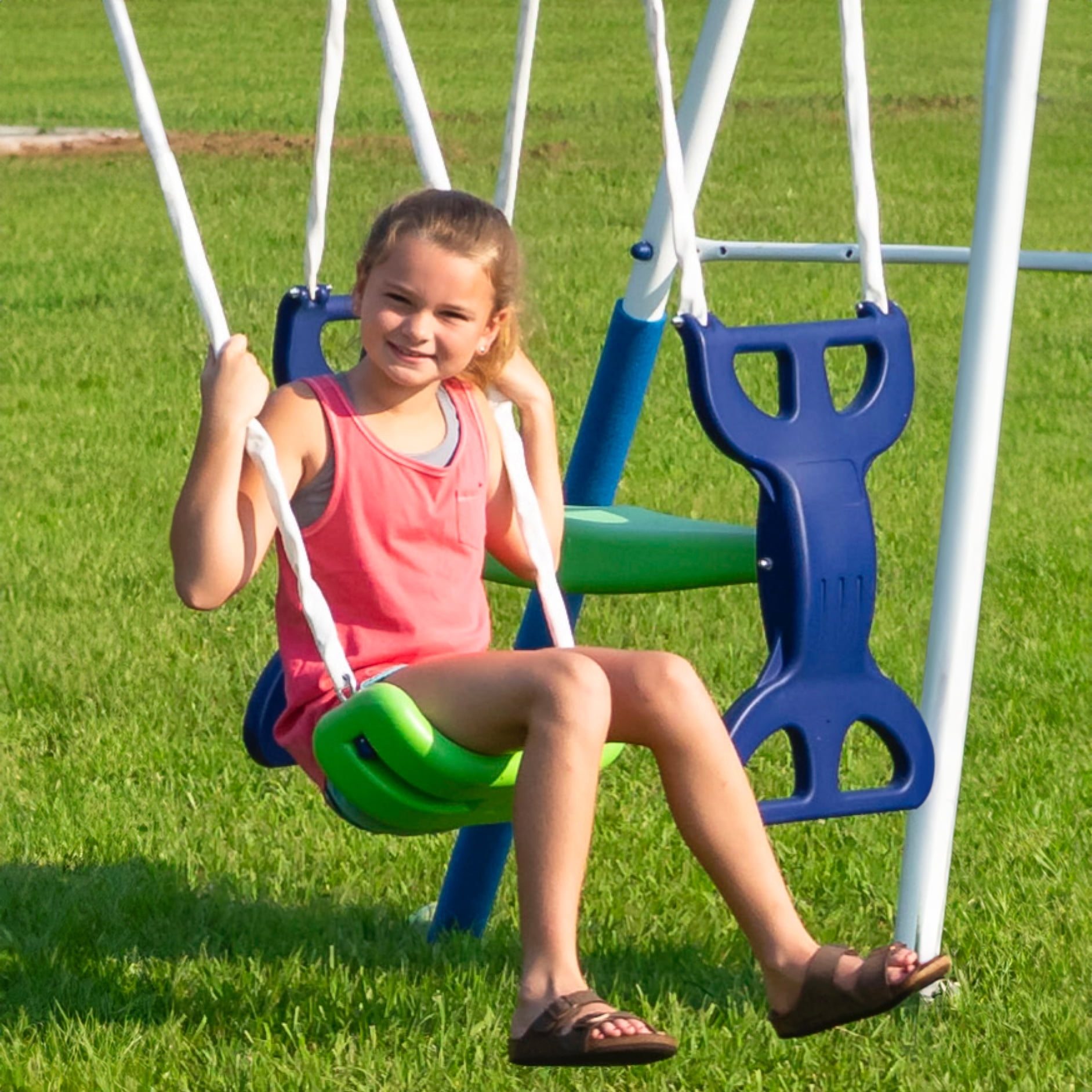 XDP Recreation All Star Playground Metal Swing Set for up to 7 Children - Image 2