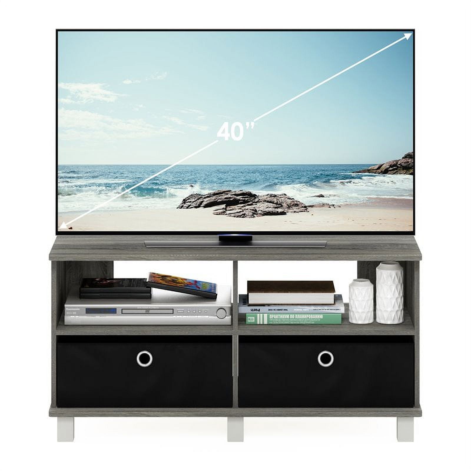 Furinno TV Stand - Gray Oak - Image 6