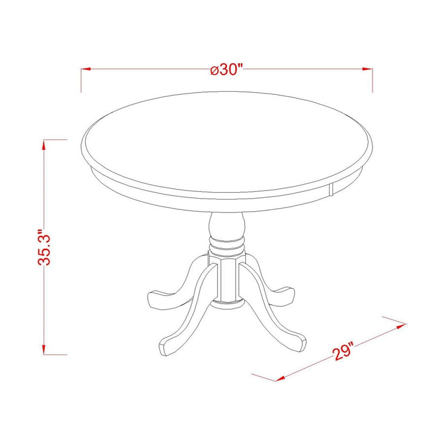 East West Furniture Eden 36" Wood Counter Height Dining Table in Oak - Image 3