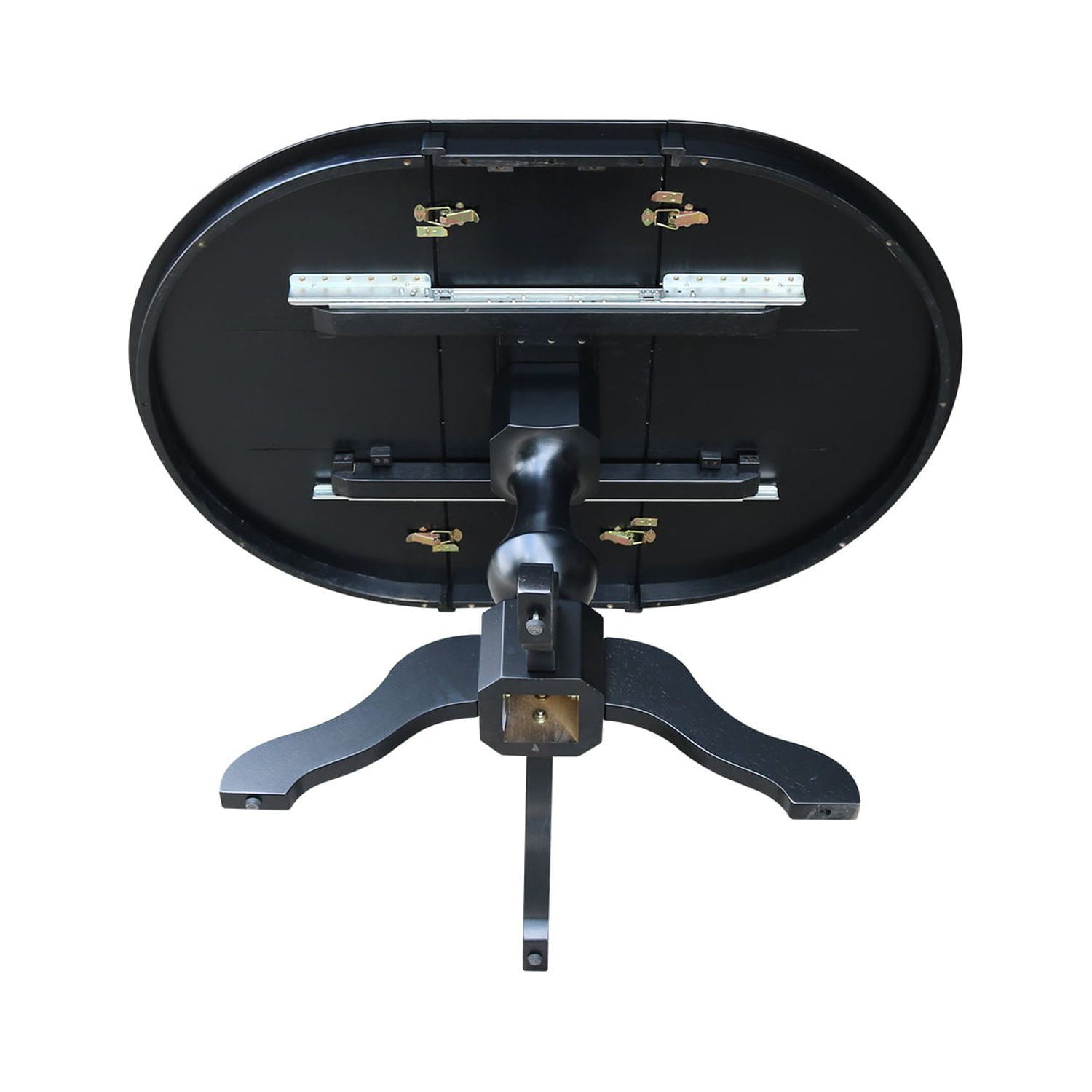 36" Round Dining Table with 12" Leaf - Black - Image 6