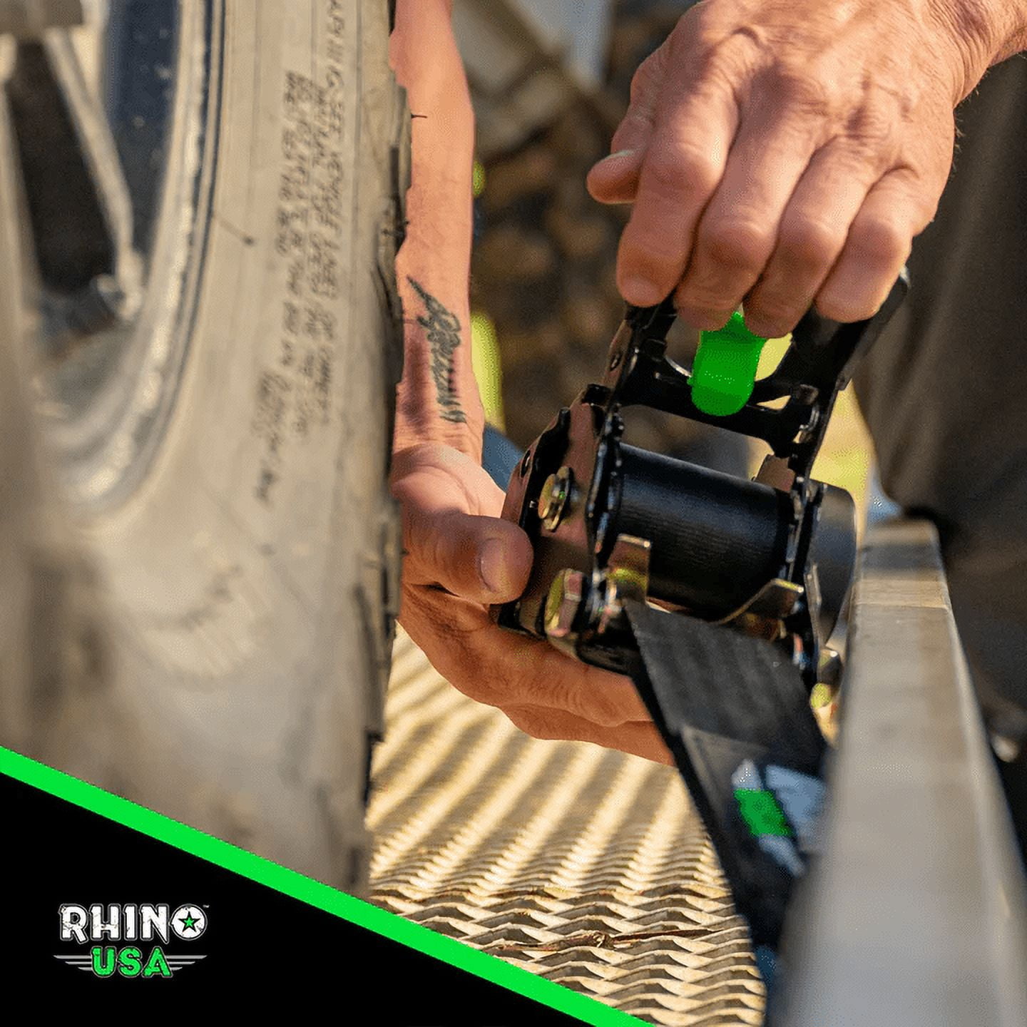 Rhino USA 2in x 10ft Retractable Ratchet Straps, 2 Pack, 1,000lbs Working Load Limit, 7.3lb Product Weight - Image 5