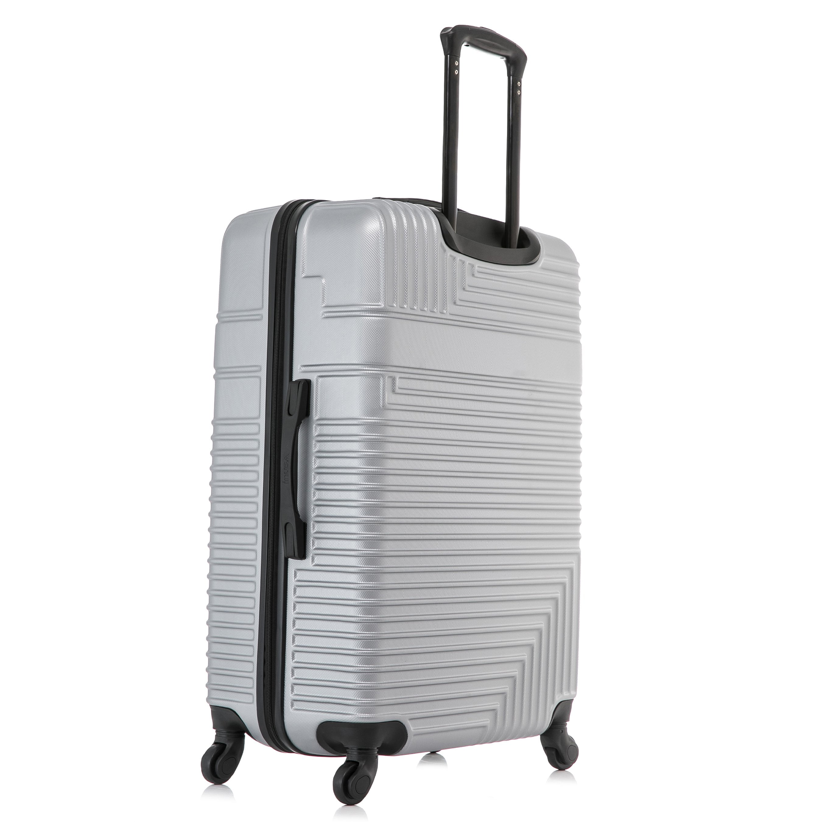 InUSA Resilience 28" Hardside Lightweight Luggage with Spinner Wheels, Handle, and Trolley, Silver - Image 2