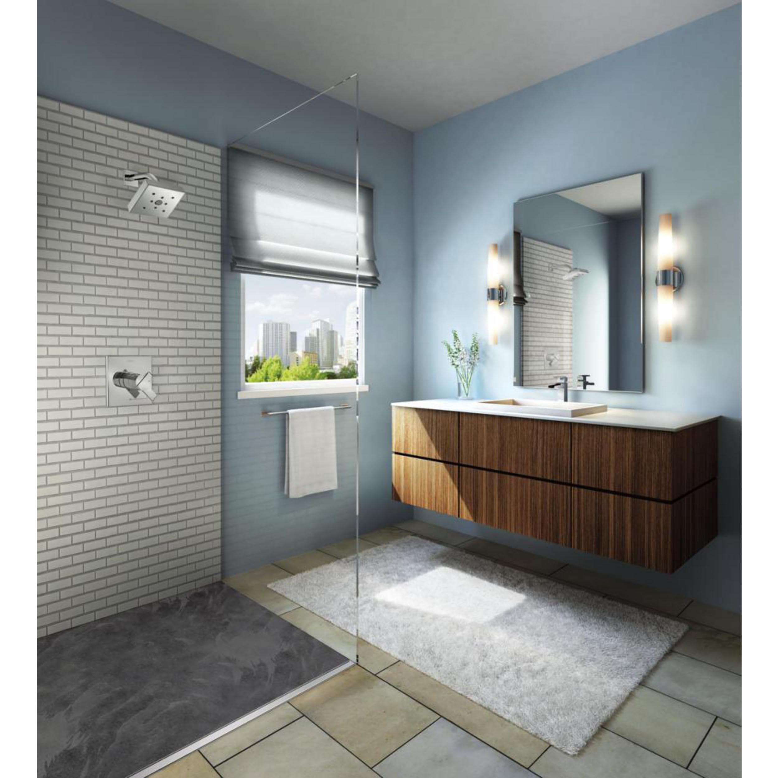 Arzo Towel Bar - 18" and 24" - Size/Finish: 24"/Chrome - Image 9