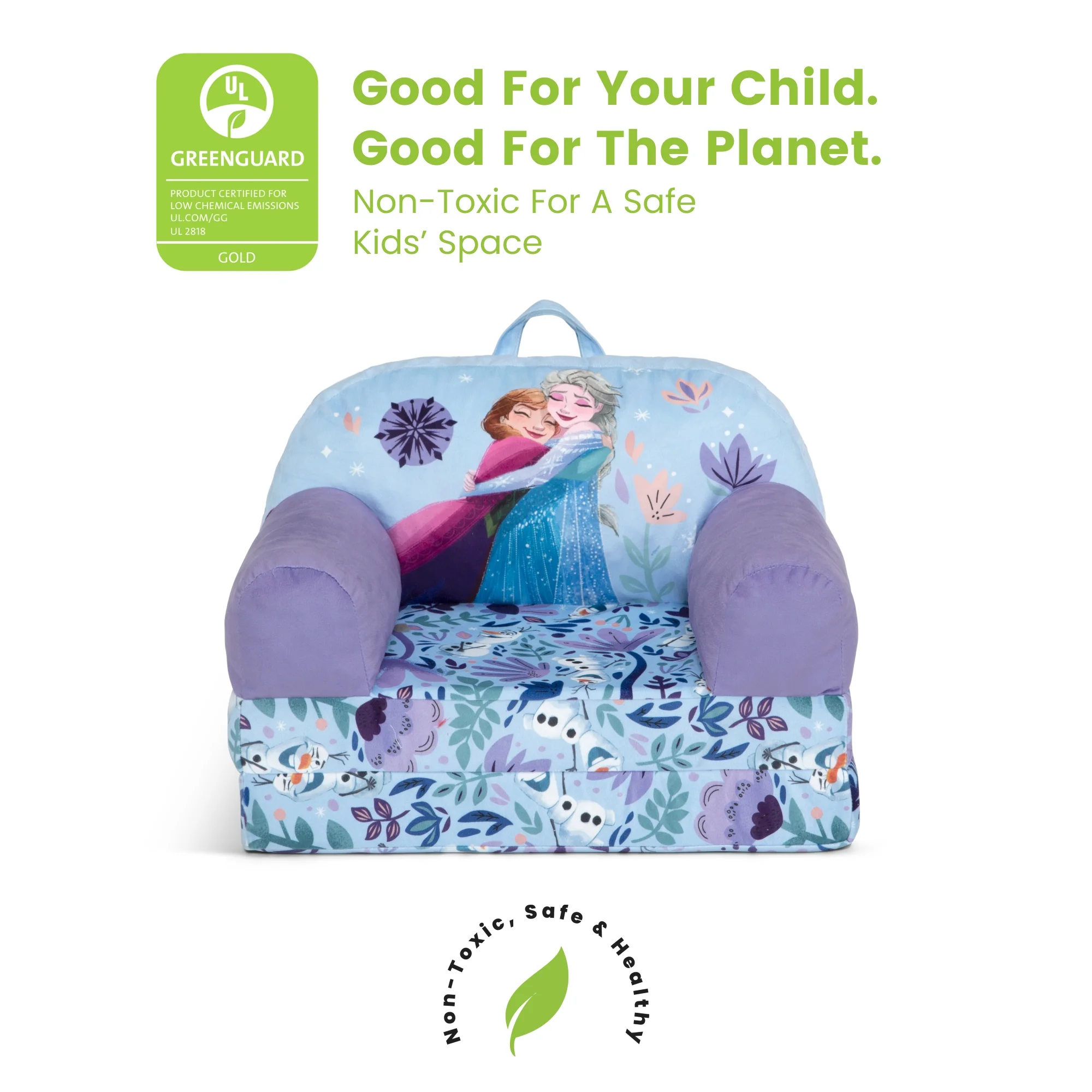 Disney Frozen Cozee Buddy Flip-Out Chair by Delta Children, Purple - Image 8