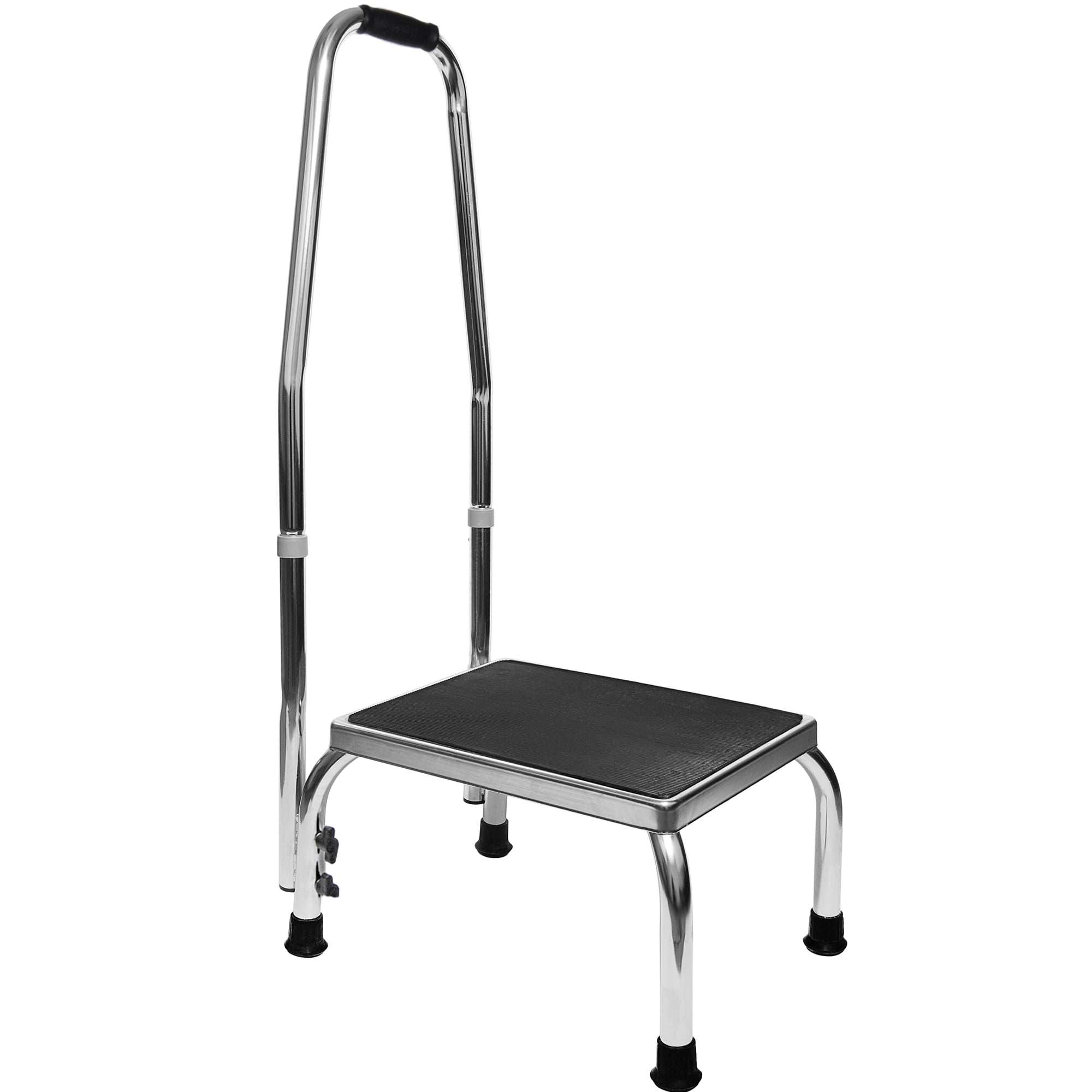 Vaunn Medical Foot Step Stool with Handle and Anti Skid Rubber Platform, Lightweight and Sturdy Stool for Children, Adults and Seniors, Chrome - Image 5