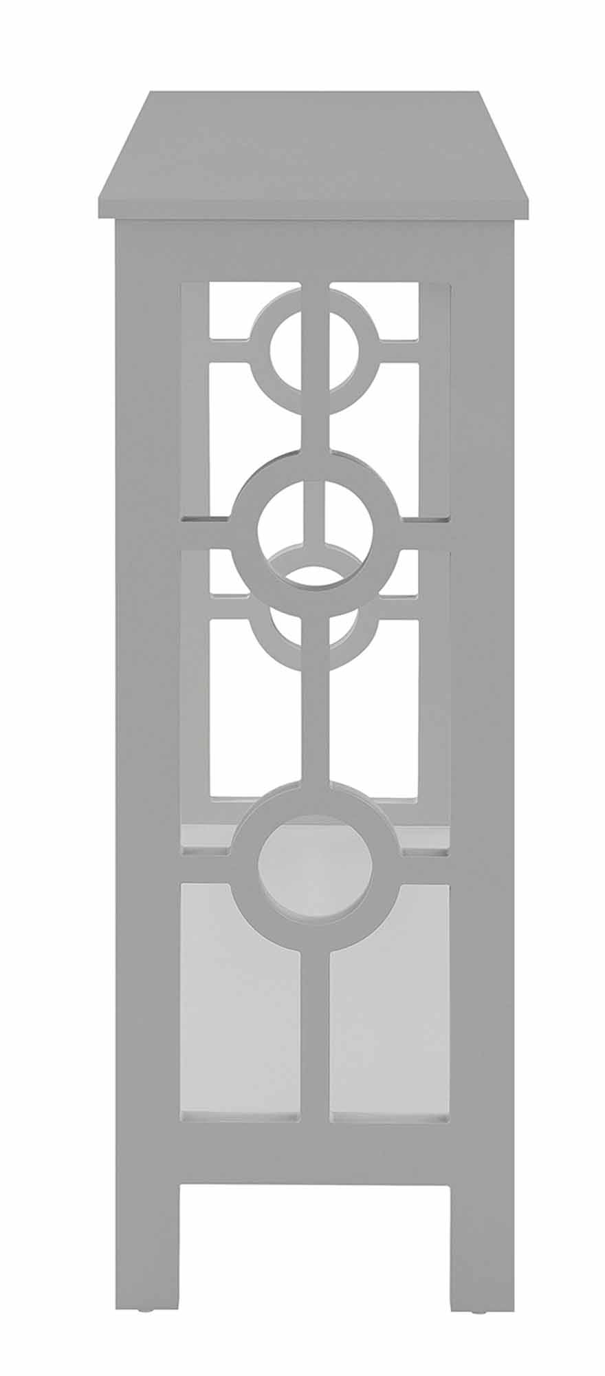 Convenience Concepts Contemporary Ring Console Table with Shelf, Gray - Image 3