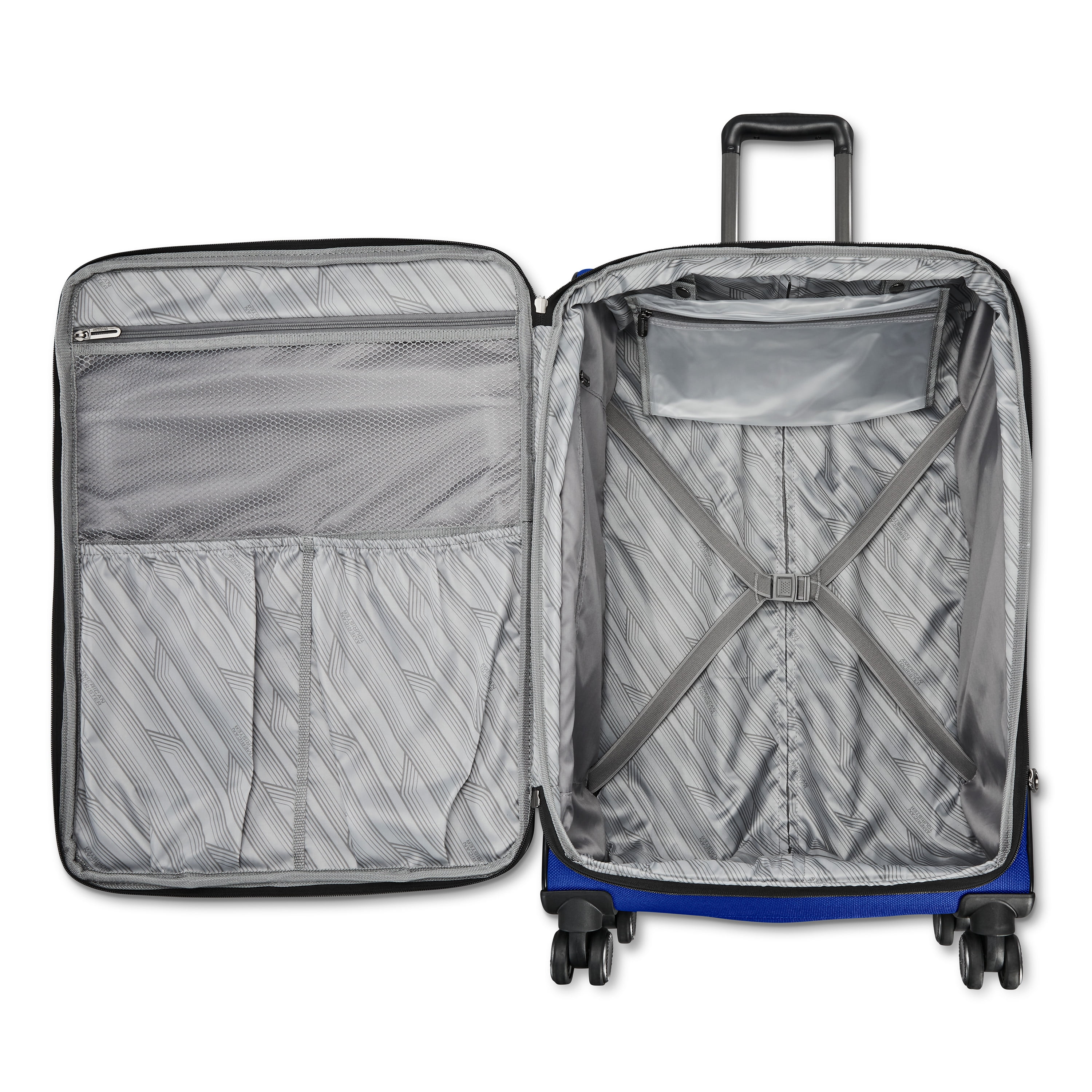 American Tourister Dash XLT Softside Carry On Luggage with Spinner Wheels Single Piece - Sapphire Blue - Image 4