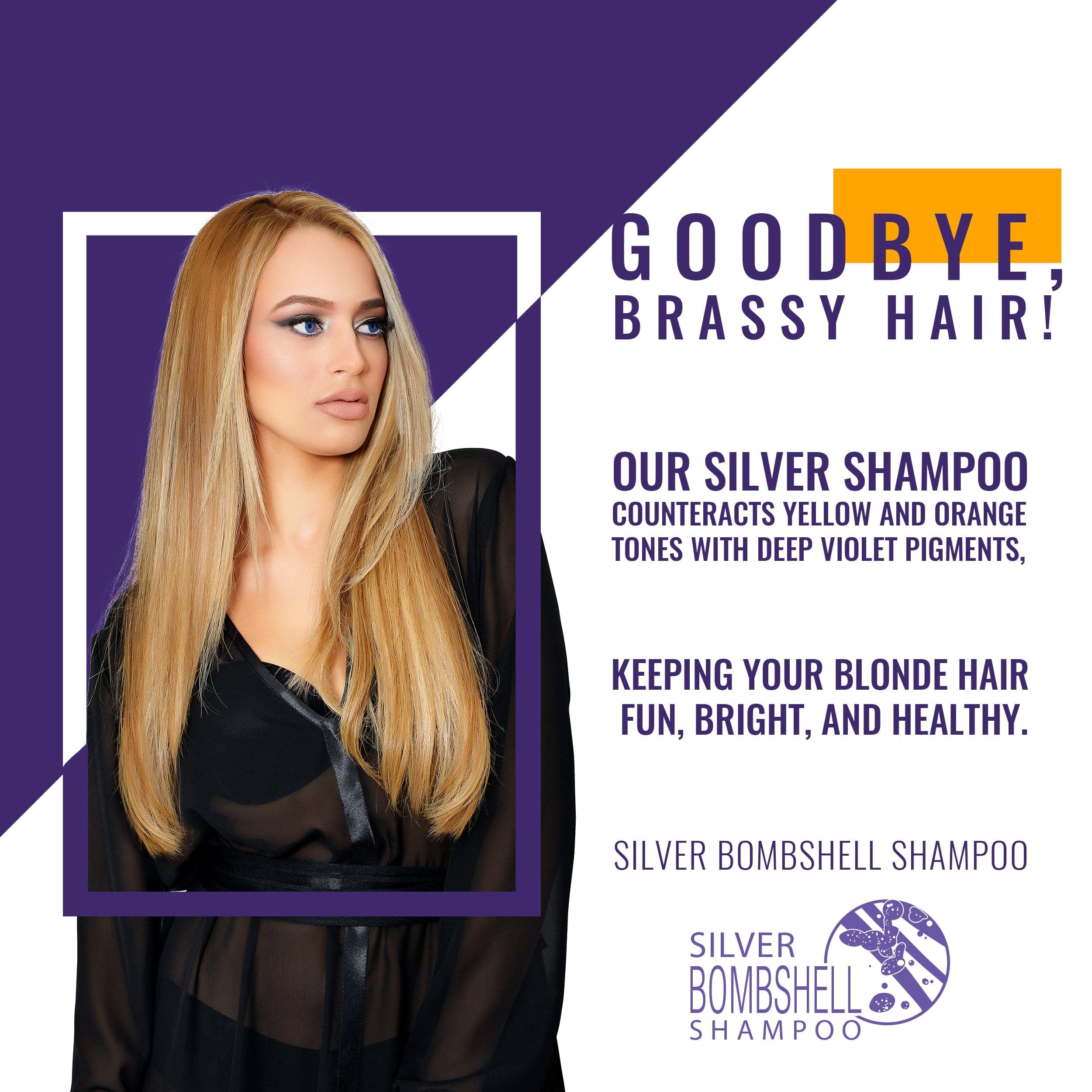 GK HAIR Global Keratin Silver Bombshell Purple Shampoo (24 Fl Oz/710ml) For Blonde, Platinum, Ash, Silver & Gray Hair Moisturizes Dry & Damaged Removes Yellow Brassy Tones - Image 8