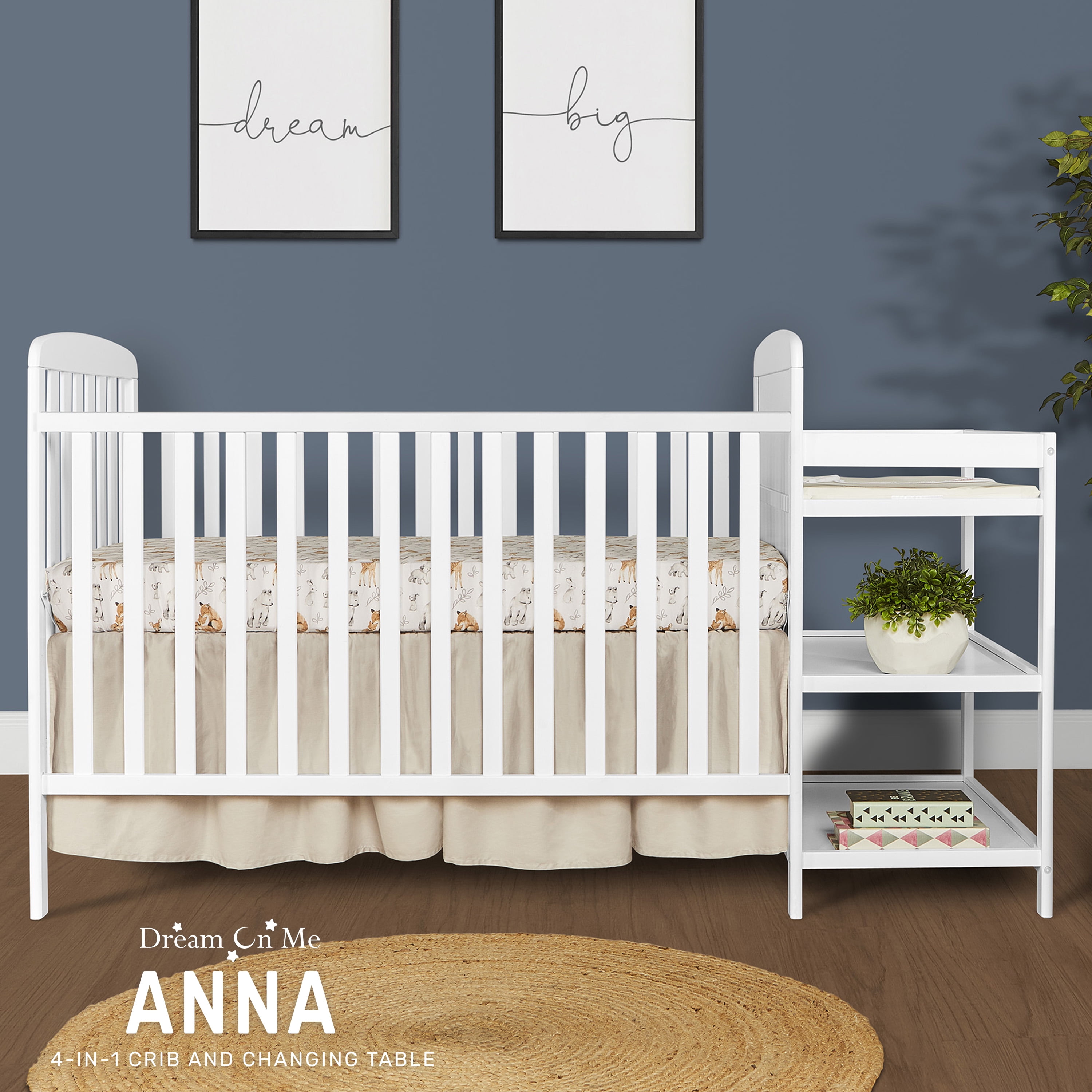 Dream On Me Anna 3-in-1 Convertible Crib with Changing Table White, Changing Pad Included, Converts from Baby Crib to Toddler Bed, Day Bed and Kids Sofa, Three Adjustable Mattress Height Positions - Image 7