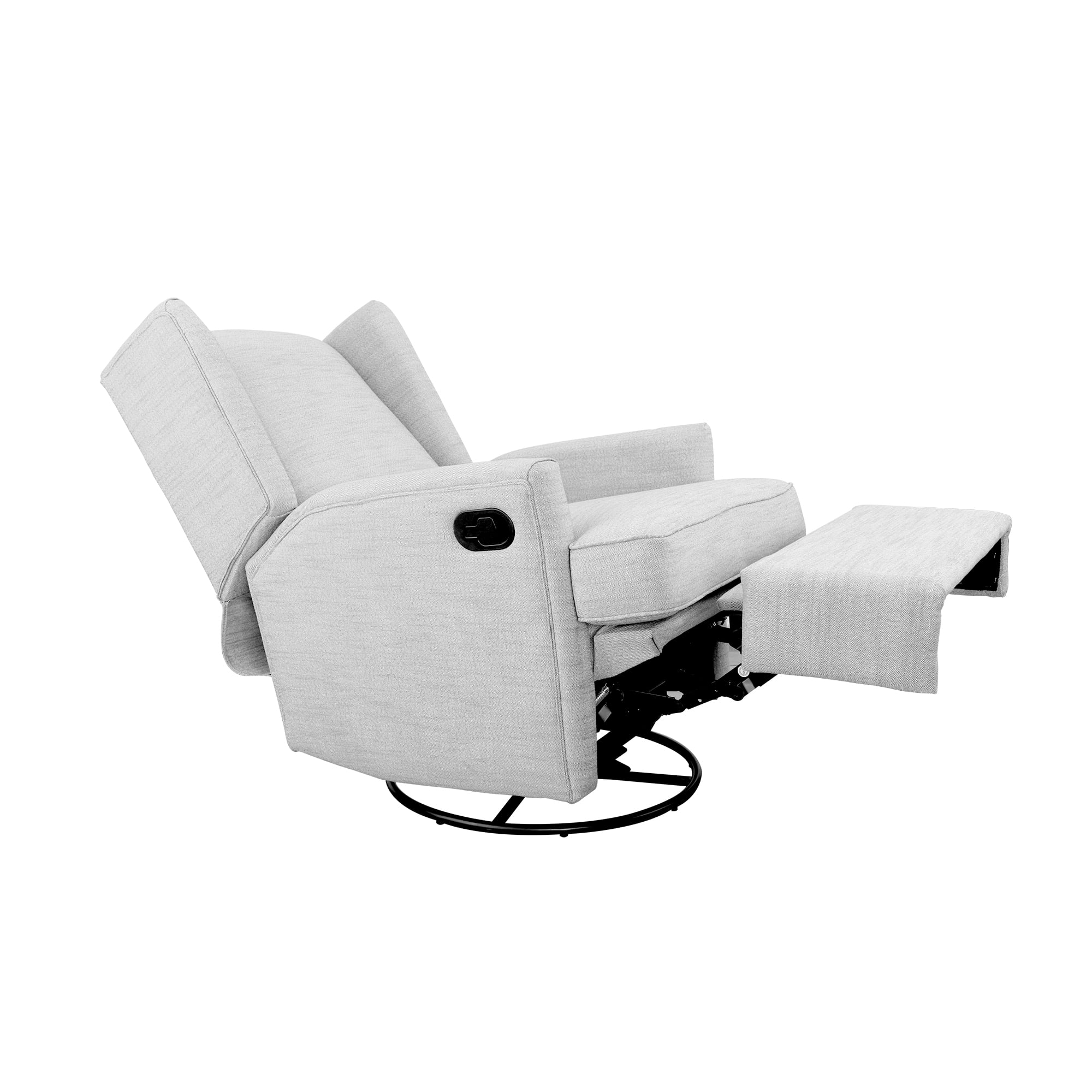 Second Story Home Hemingway Upholstered Wingback Swivel Gliding Recliner- Gray - Image 5