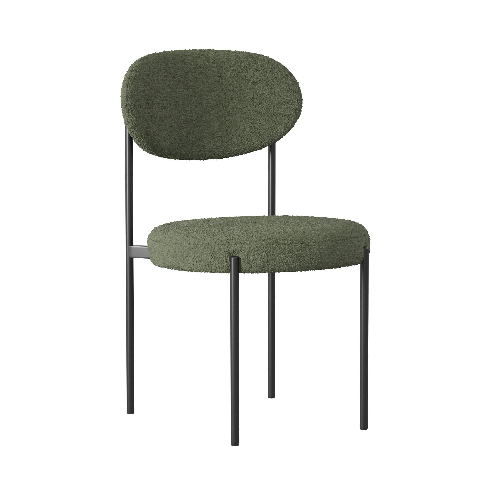 Better Homes & Gardens Boucle Dining Chairs, Olive, 2 Pack - Image 11