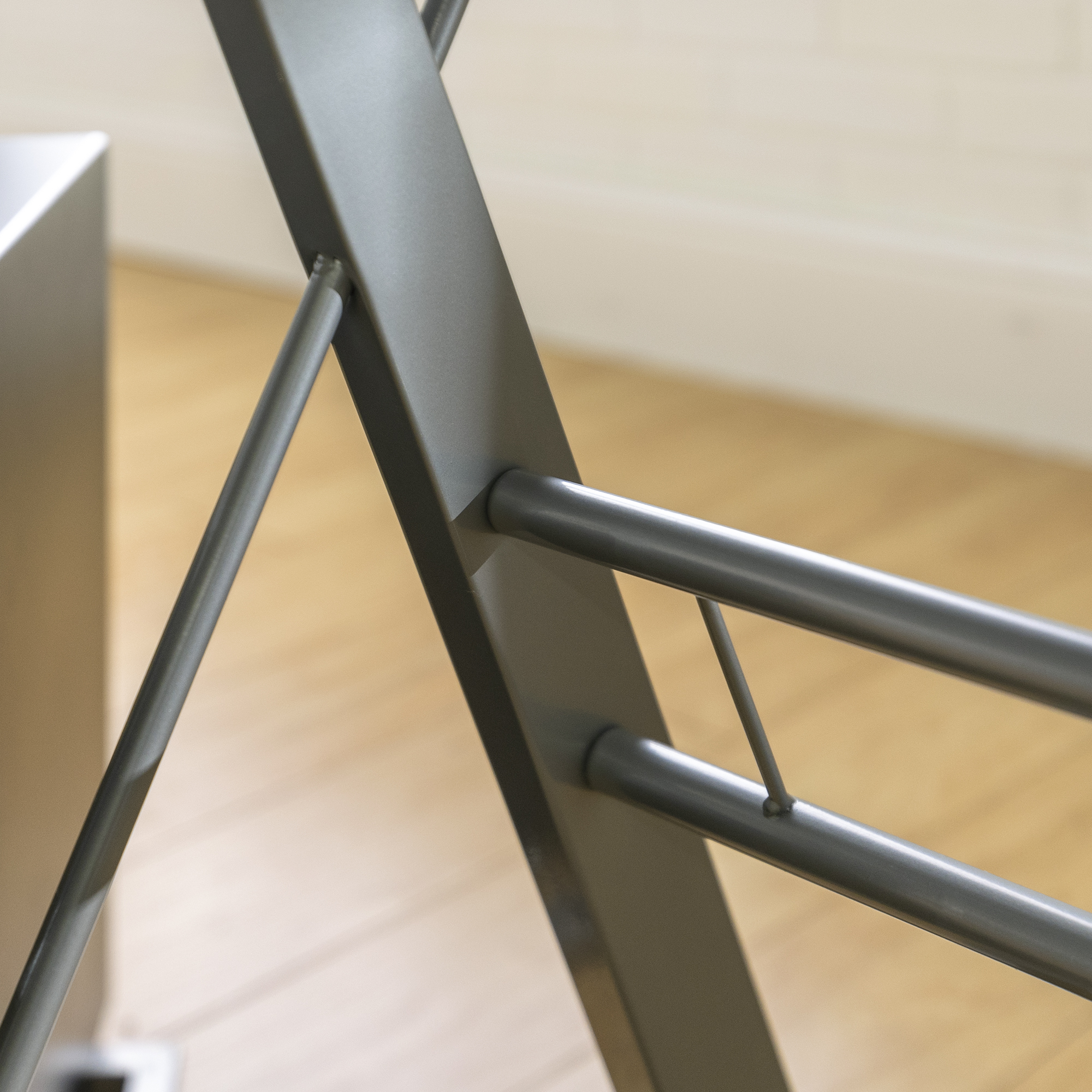 Modern Glass and Metal Smoke L-Shaped Corner Computer Desk by Manor Park - Image 5