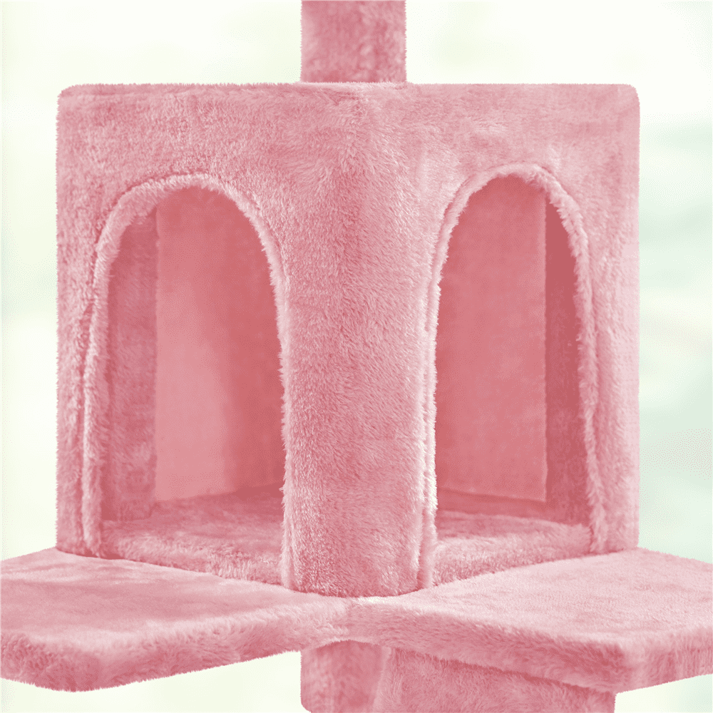 Renwick 54" Multilevel Cat Tree with Condo, Pink - Image 4