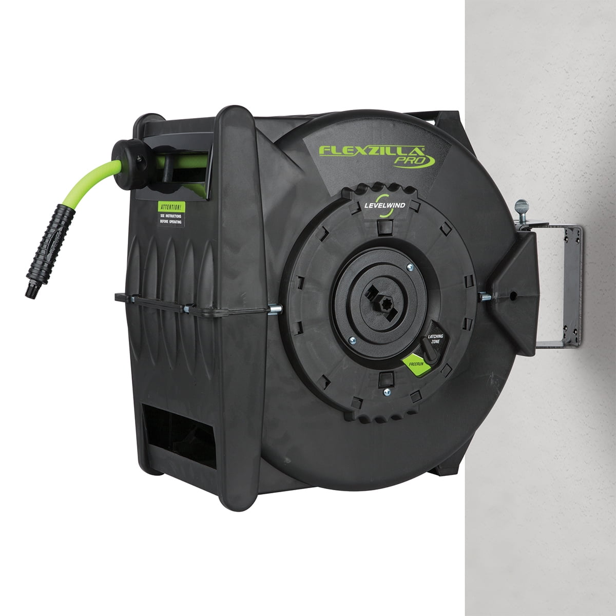 Flexzilla® Pro Retractable Air Hose Reel with Levelwind Technology, 3/8" x 75', ZillaGreen® - Image 9