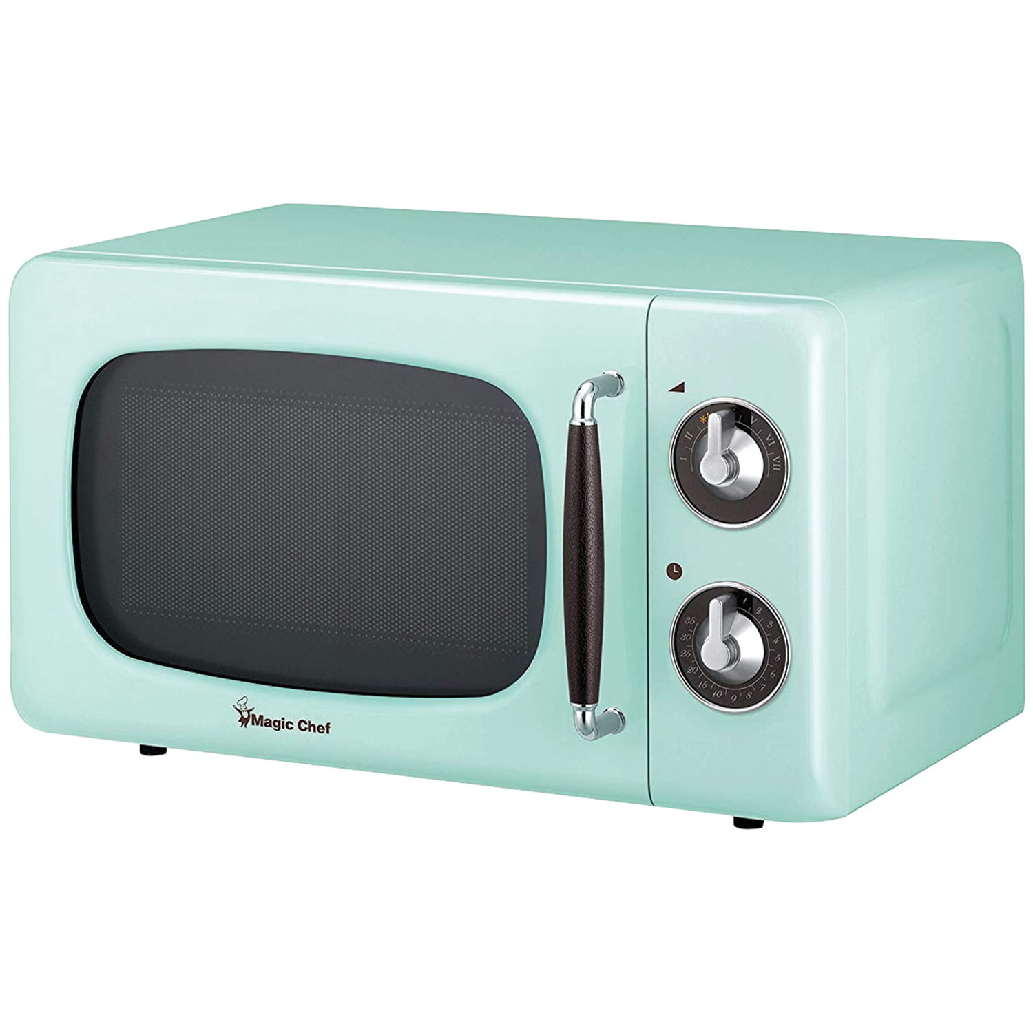 0.7 Cu ft New Magic Chef 700 Watt Countertop Microwave in Mint Green - Image 4