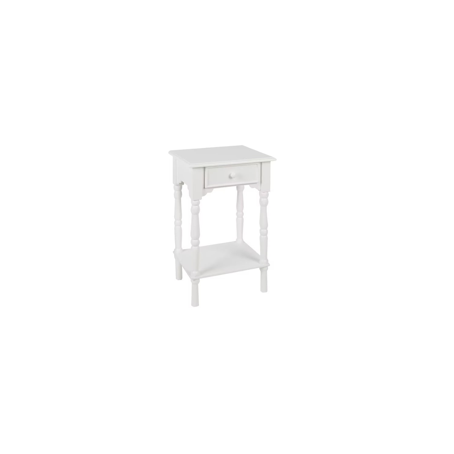 Decor Therapy Jane 1-Drawer Side Table, Nightstand, 17" x 14" x 26", White - Image 5