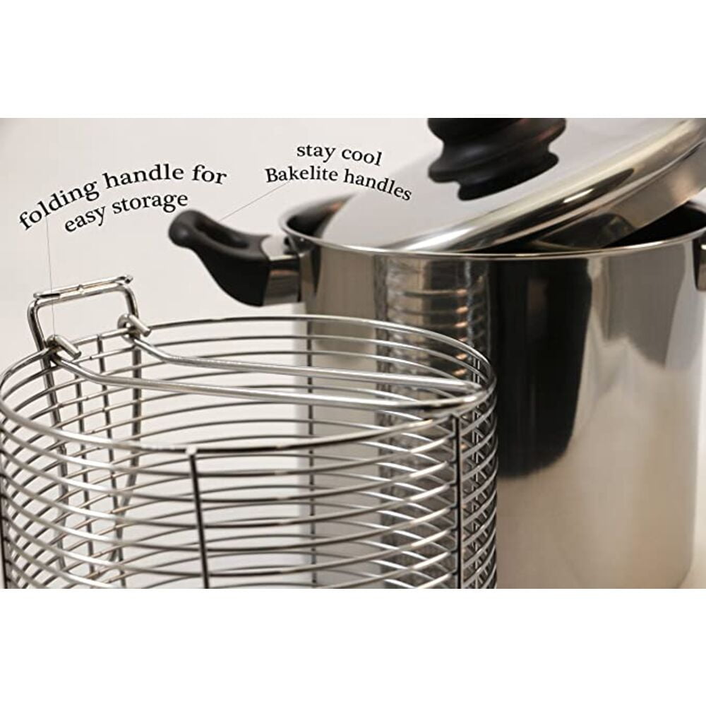 Cook Pro 6-Quart 18/10 Stainless Steel Stovetop Deep Fryer/Stock Pot - Image 2