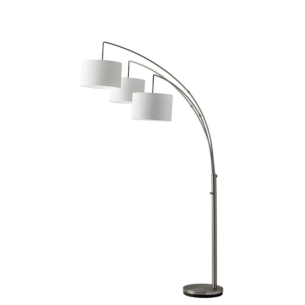 Adesso Trinity Arc Lamp, Brushed Steel - Image 4