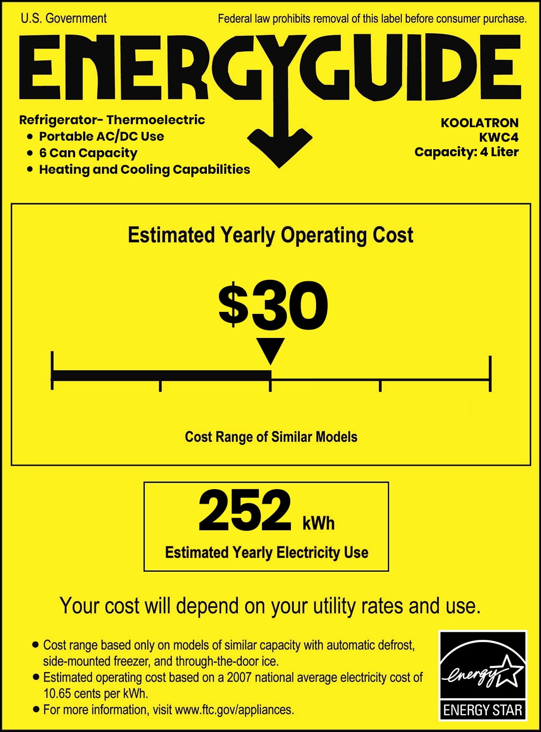 Coca‑Cola Classic Red 4L Mini Fridge Portable Mini Cooler and Refrigerator Perfect Portable Mini Cooler for Bedroom, Car and Office - Image 7
