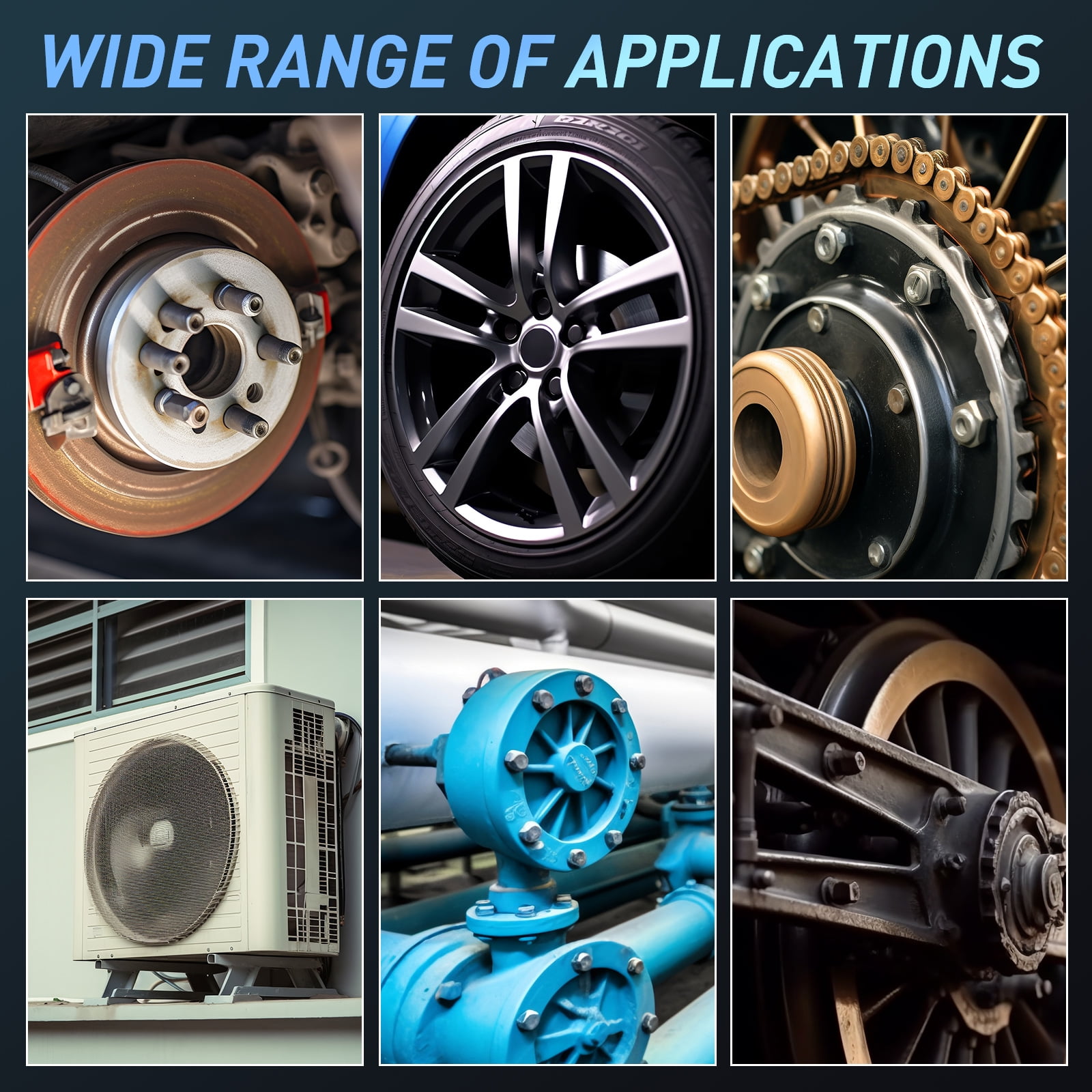 Teanyotink Brushless Cordless Impact Wrench 1/2 inch Max Torque 600Nm Cordless Electric Impact Wrench with 2X 3.0Ah Battery High Power Impact Wrench for Car Home - Image 2