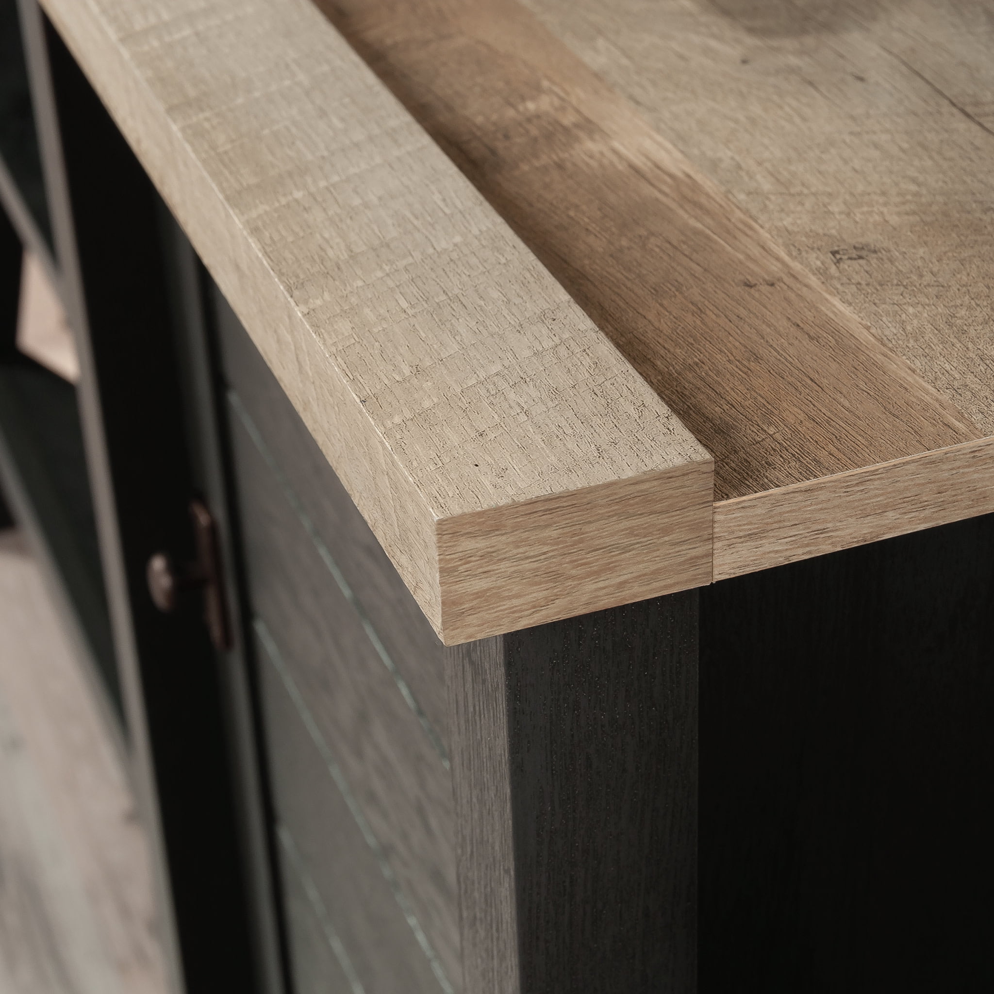 Sauder Cottage Road TV Credenza with Doors for TV's up to 65", Raven Oak Finish - Image 4