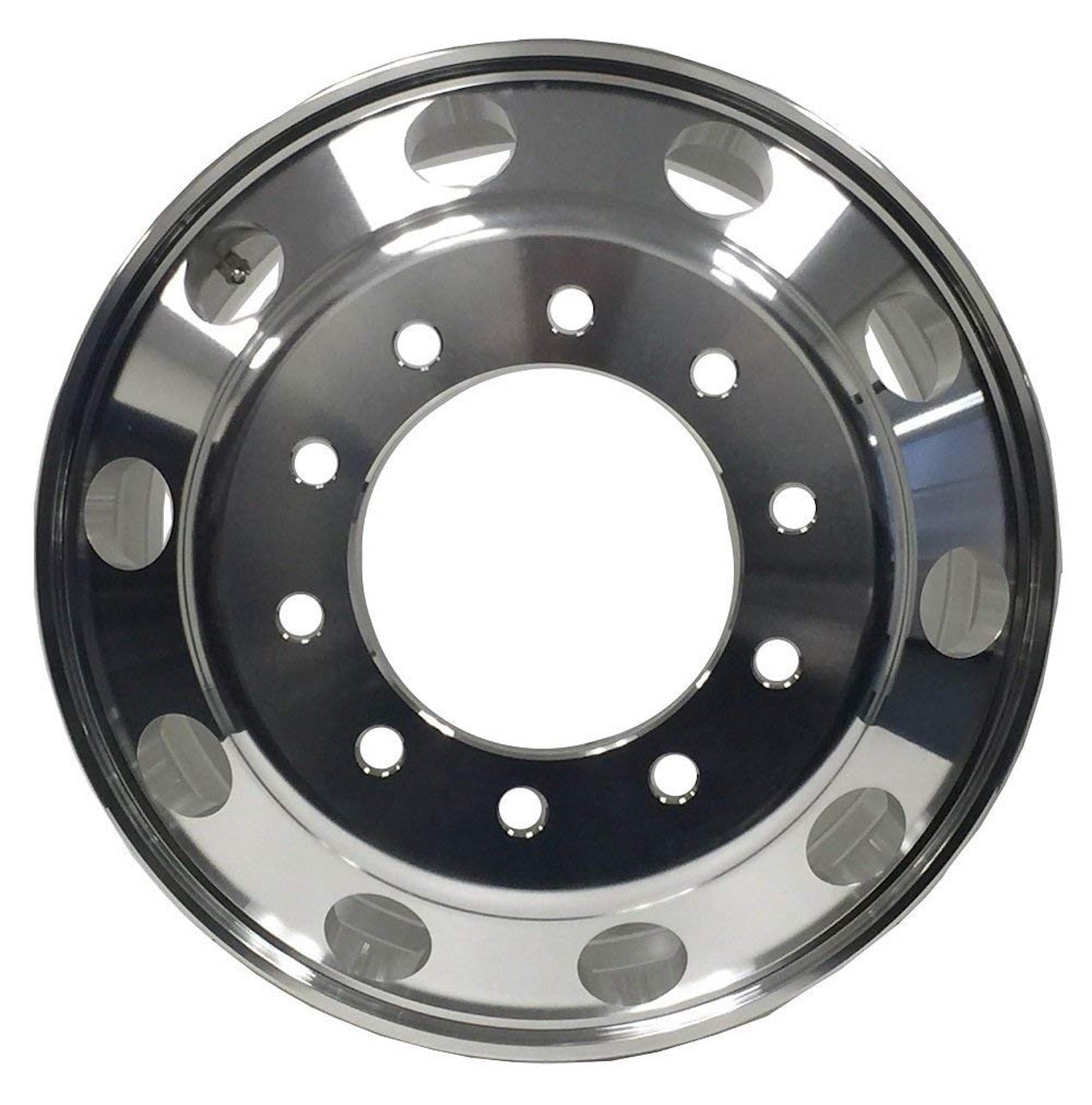TheWheelDepot 22.5 x 8.25 Inch Polished Silver Forged Aluminum 10 Lug Wheel, 1 Pack - Image 4