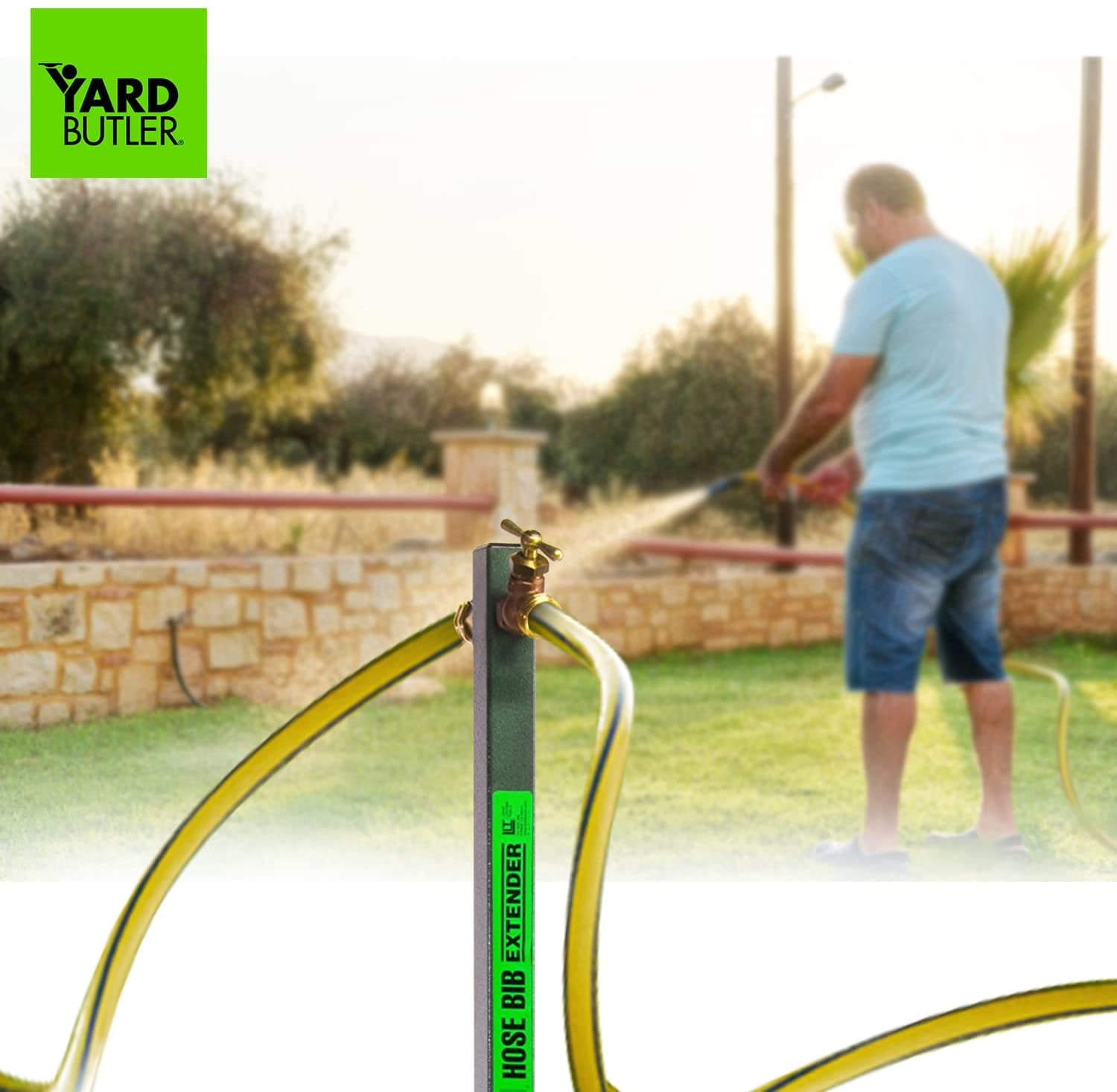 Yard Butler Hose Bib Extender outdoor faucet extender and remote spigot puts your garden hose where you want it - IHBE-6 - Image 3