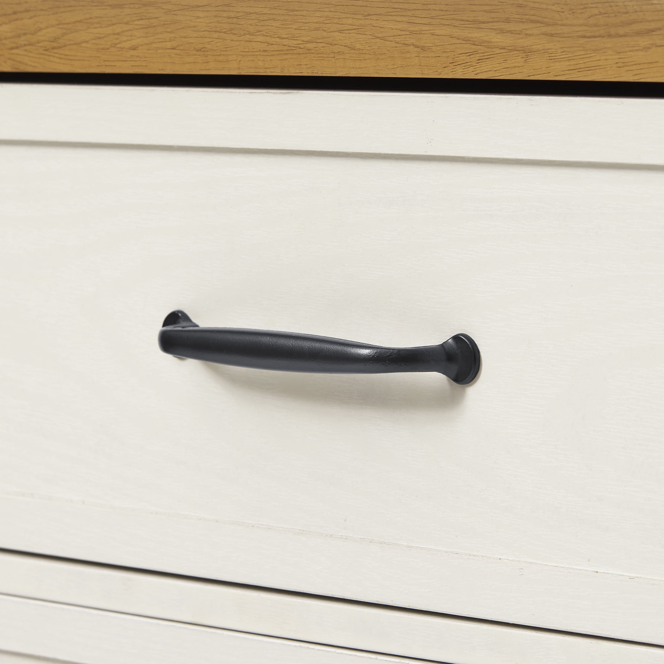 Better Homes & Gardens Canton 3-Drawer Nightstand, Textured White and Light Honey - Image 6