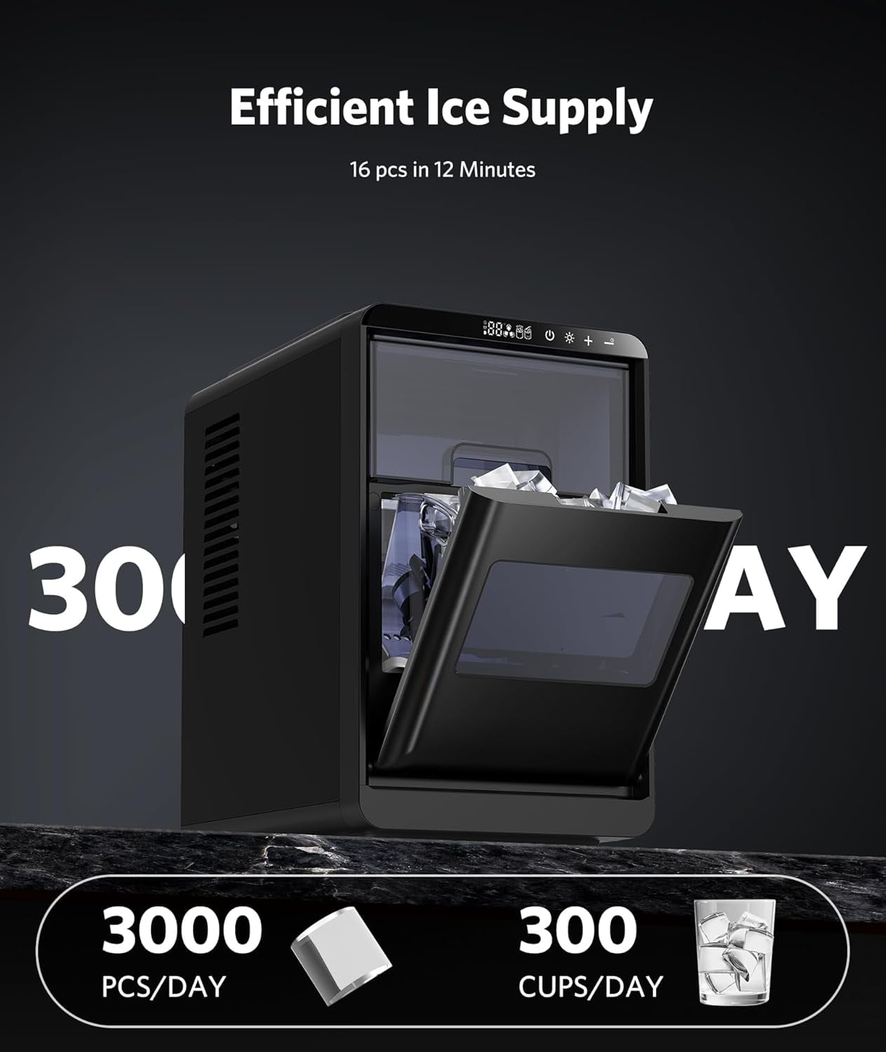 LHRIVER Nugget Ice Maker Countertop, Pebble Ice, 35Lbs/24H, Self-Cleaning, Silver - Image 5