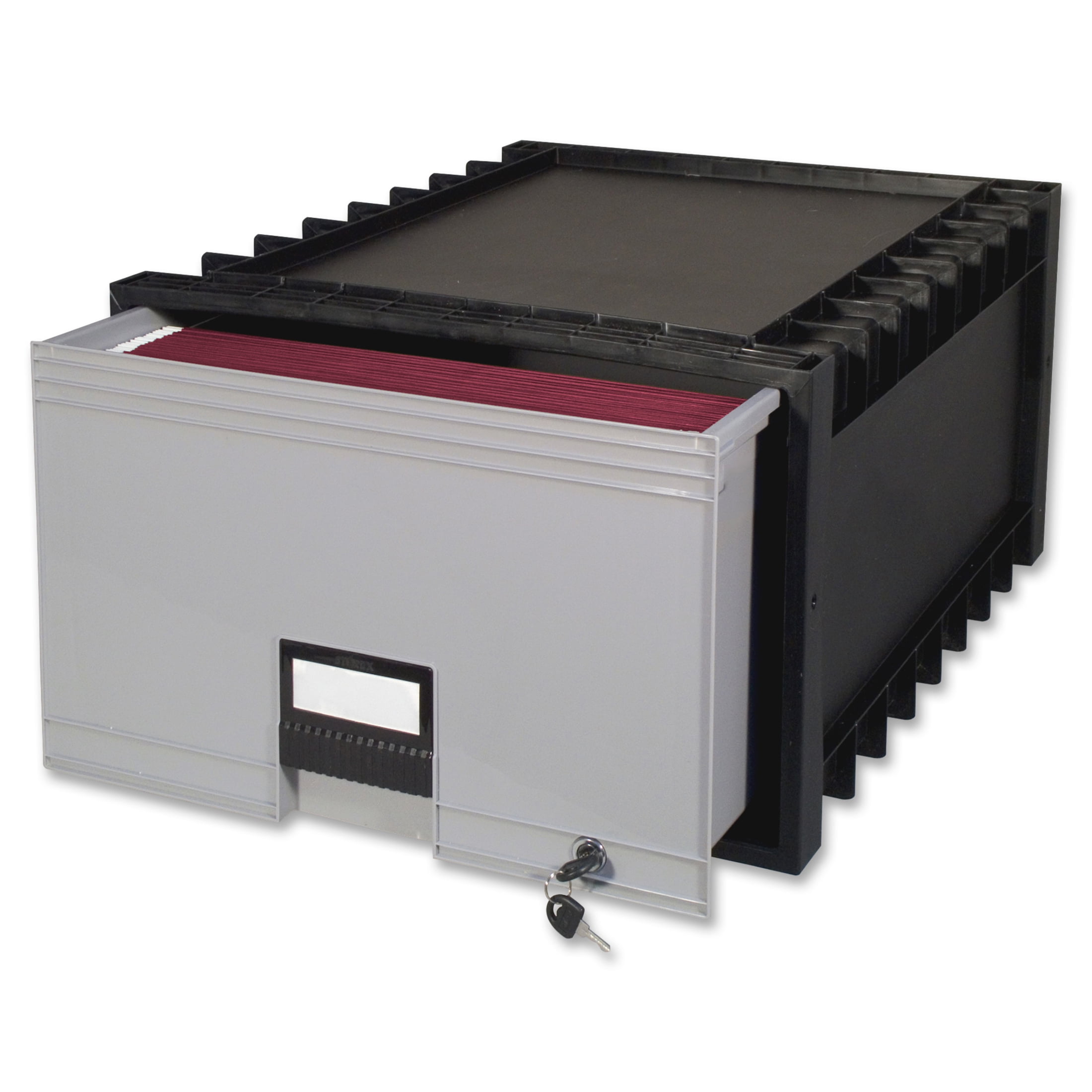 Storex Archive Drawer for Legal Files Storage Box 24" Depth Black/Gray 61155U01C - Image 2