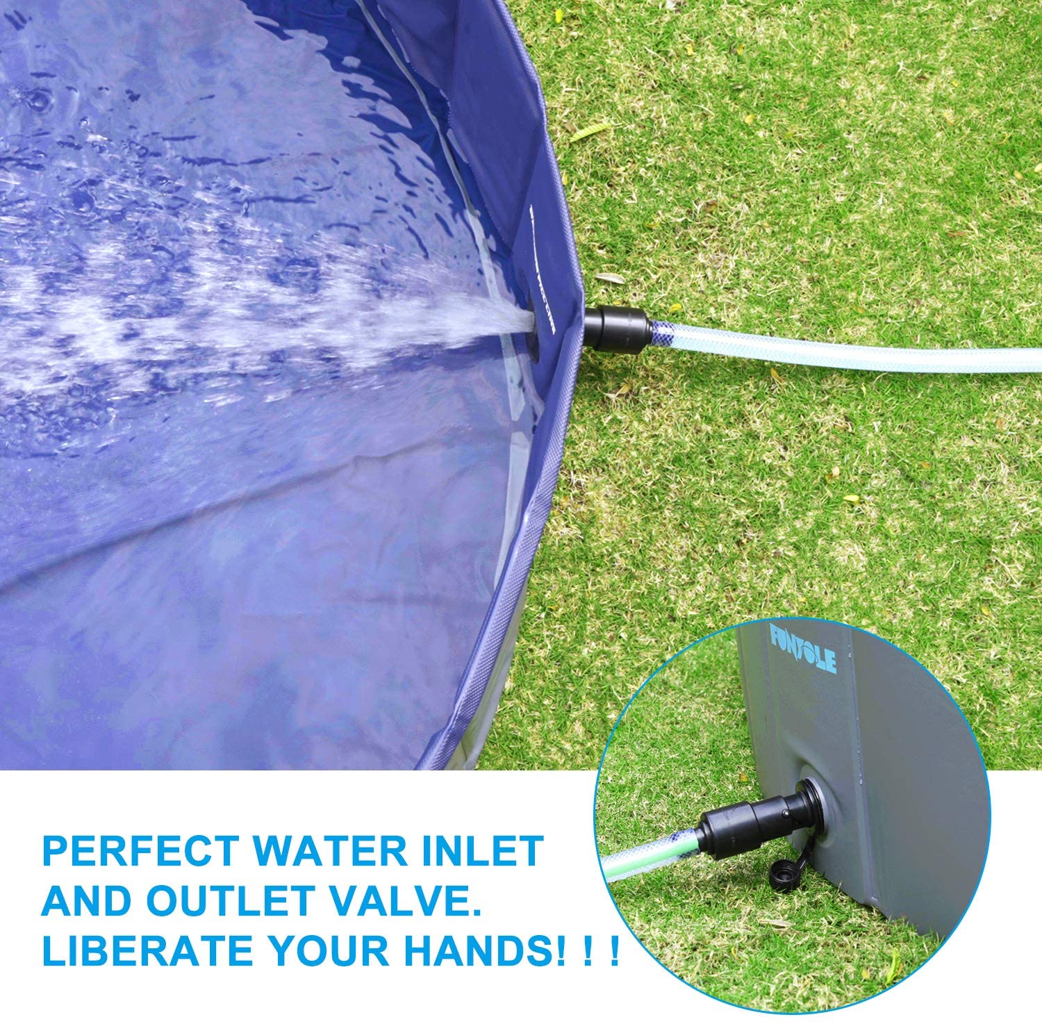 Outdoor Foldable Pet Dog Swimming Pool with Pool Cover,48” Portable Dog Pool for Large Dogs Bathing Tub Kiddie Pool,XL - Image 7