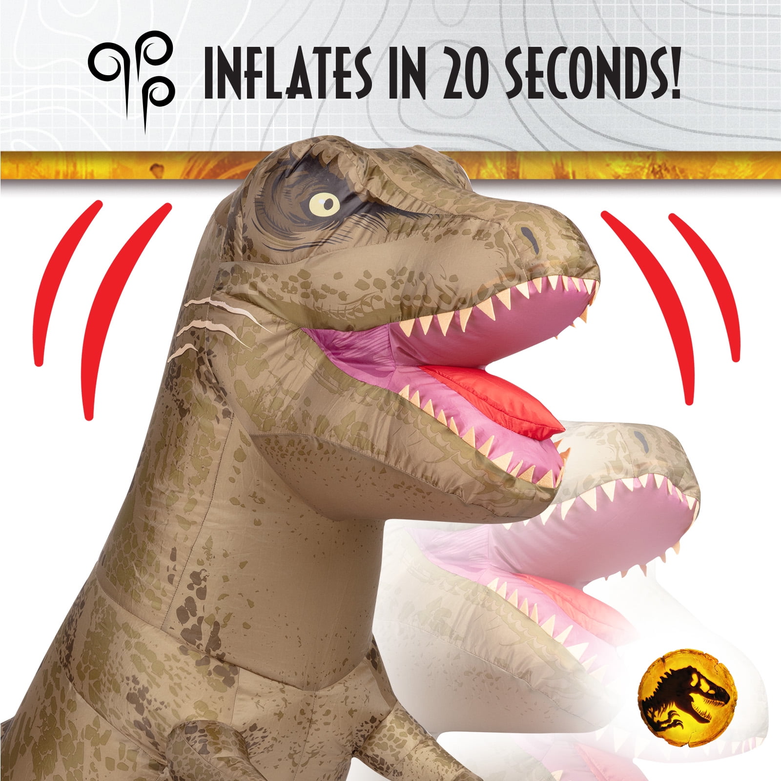 AirTitans Jurassic World Massive Attack T-Rex Remote Control Inflatable Over 6 feet Long with More than a Dozen T-Rex Sound Effects - Image 7
