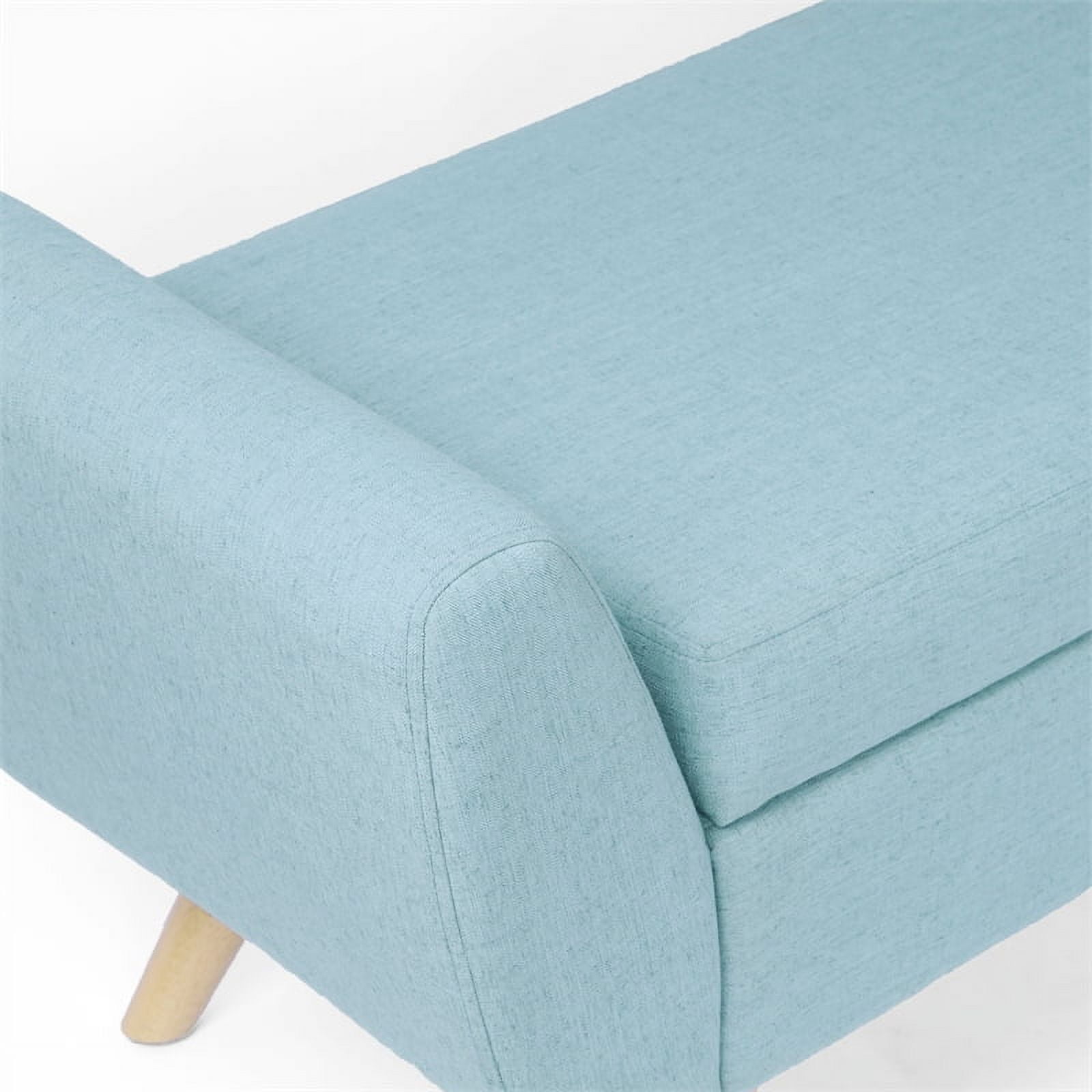 HomePop Modern Storage Bench, 60"W x 18"D x 21"H, French Blue - Image 4