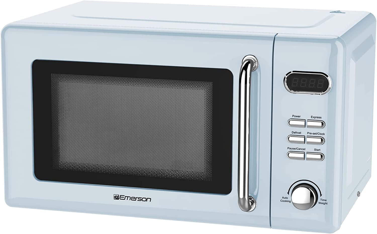 Emerson 0.7 Cu Ft, 700W Thunderbird Blue Retro Countertop Microwave Oven, MWR7020BL - Image 10
