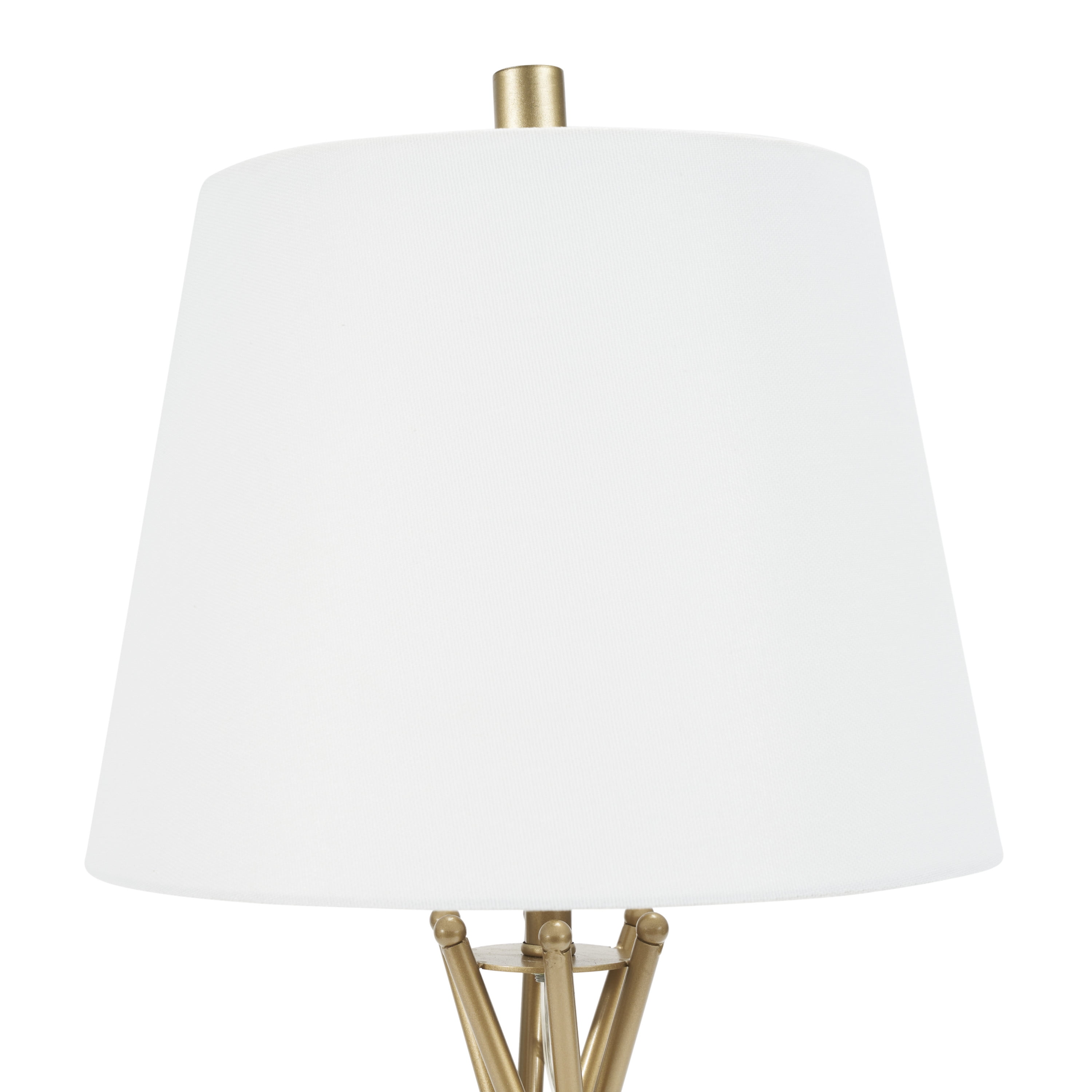 Nourison 23" Gold Metal Twist Accent Table Lamp, Modern, Contemporary for Bedroom, Living Room, Office, End Table - Image 5