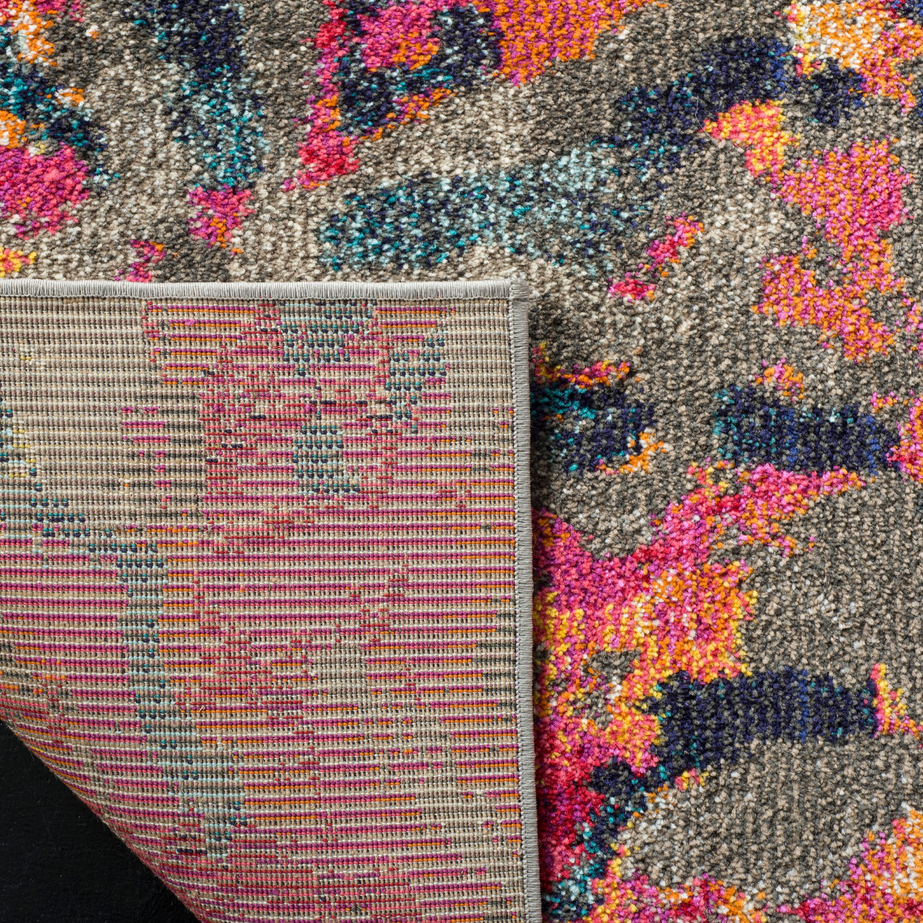 SAFAVIEH Monaco Aline Abstract Colorful Area Rug, Blue/Orange, 8' x 10' - Image 7