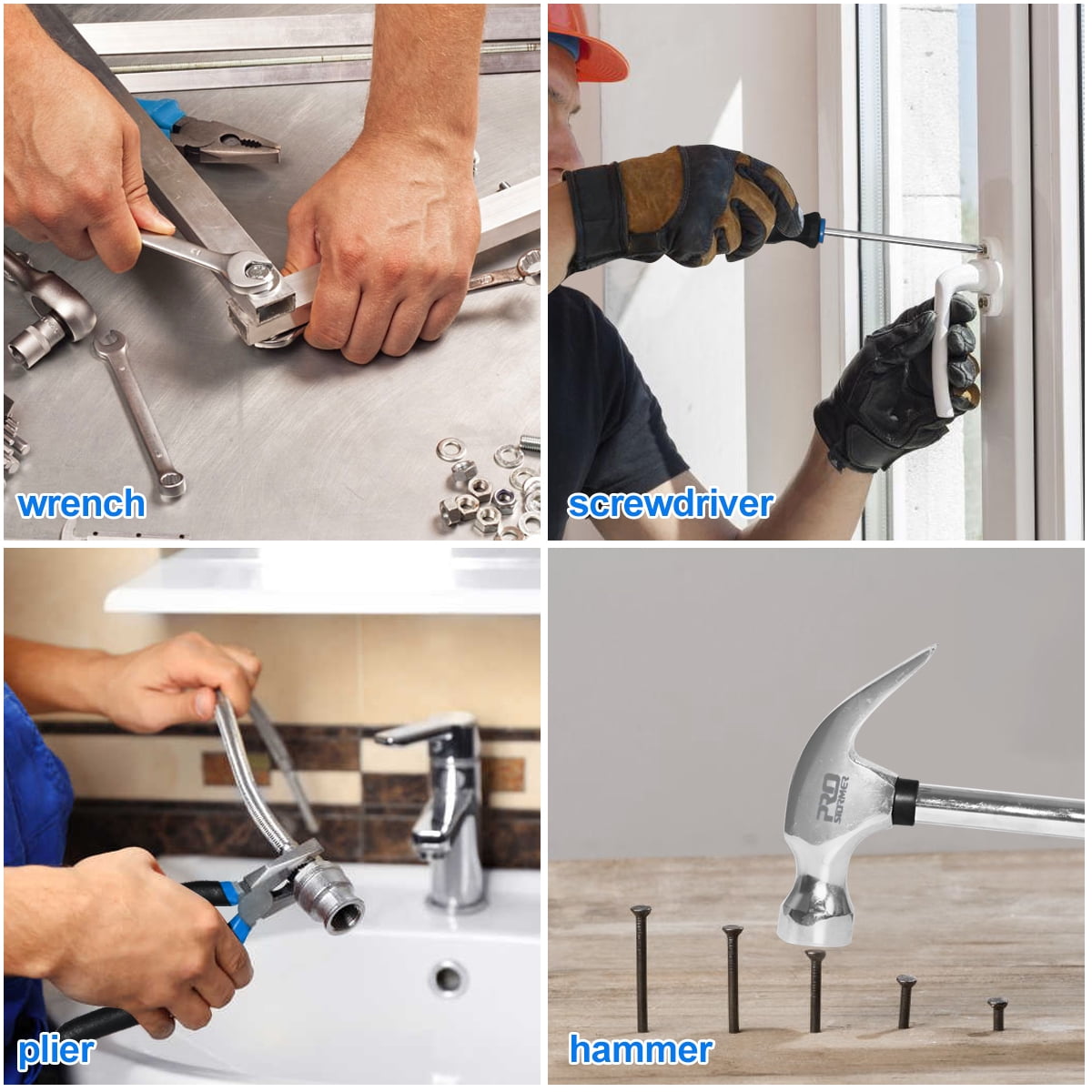 PROSTORMER 198 Pcs Hand Tool Set DIY Home Repair Kit Car Repair Tool Set Wrench Saw Screwdriver - Image 8