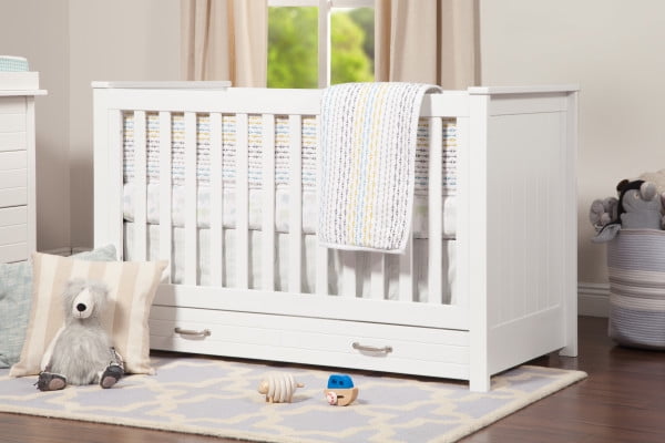DaVinci Asher 3-in-1 Convertible Crib with Toddler Bed Conversion Kit in White Finish - Image 3