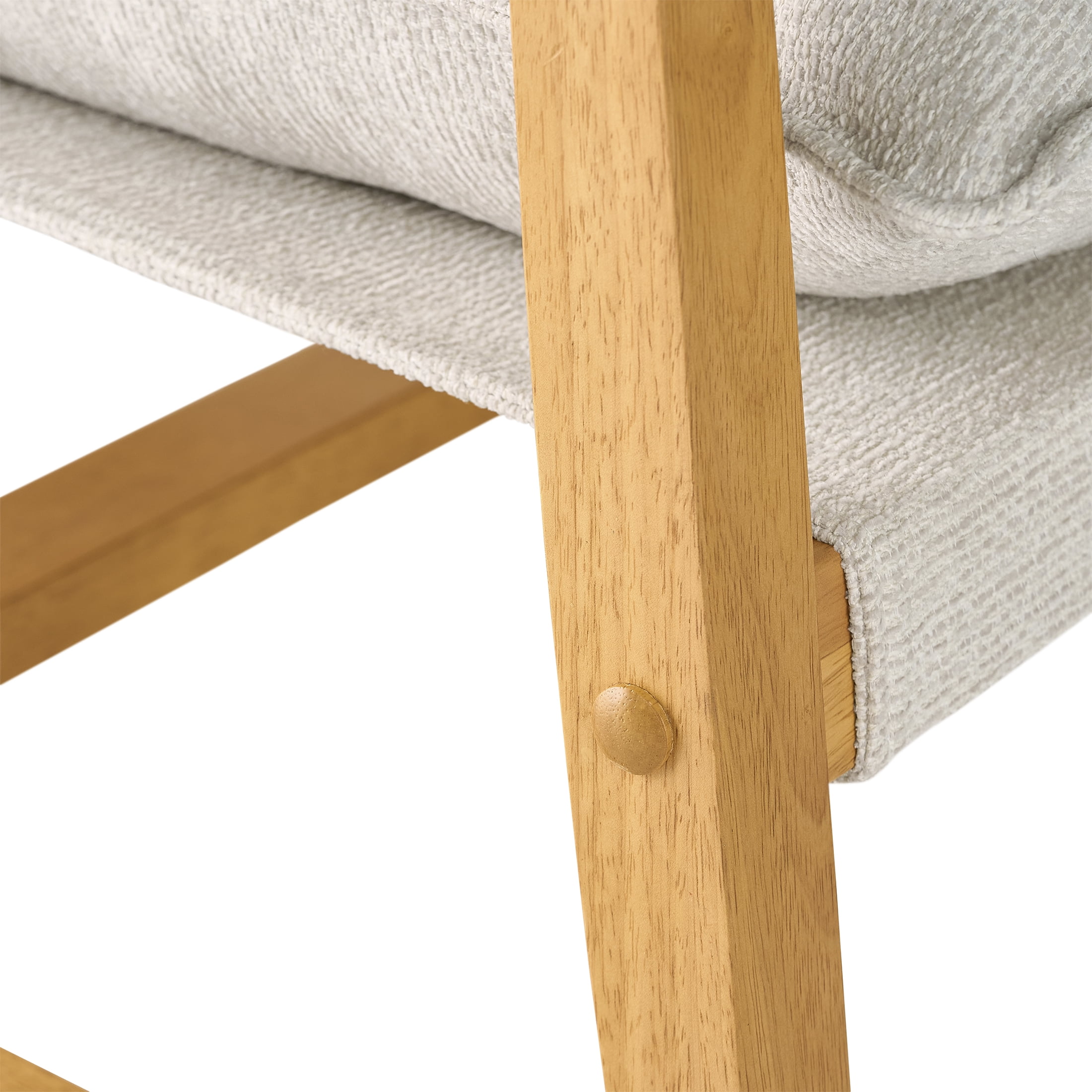 Better Homes & Gardens Wooden Ezra Sling Accent Chair, Cream Linen - Image 12